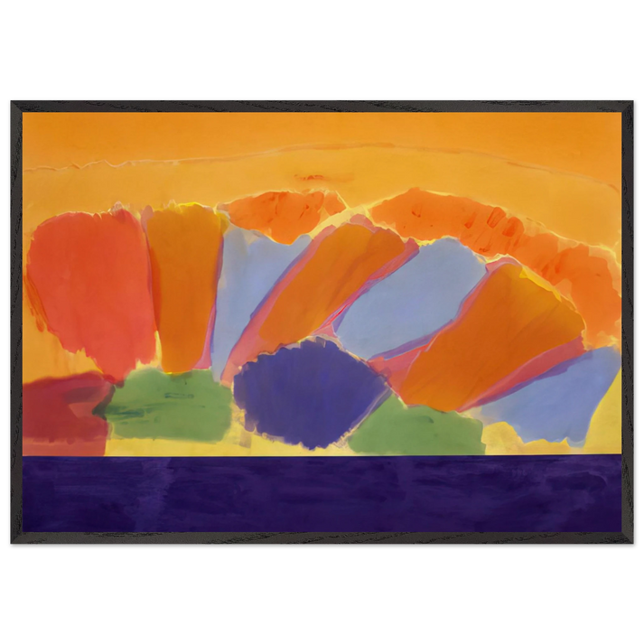 Uriel - 1978 - Ronnie Landfield 70x100 cm / 28x40 inches Framed Art Print – Black Wooden Frame