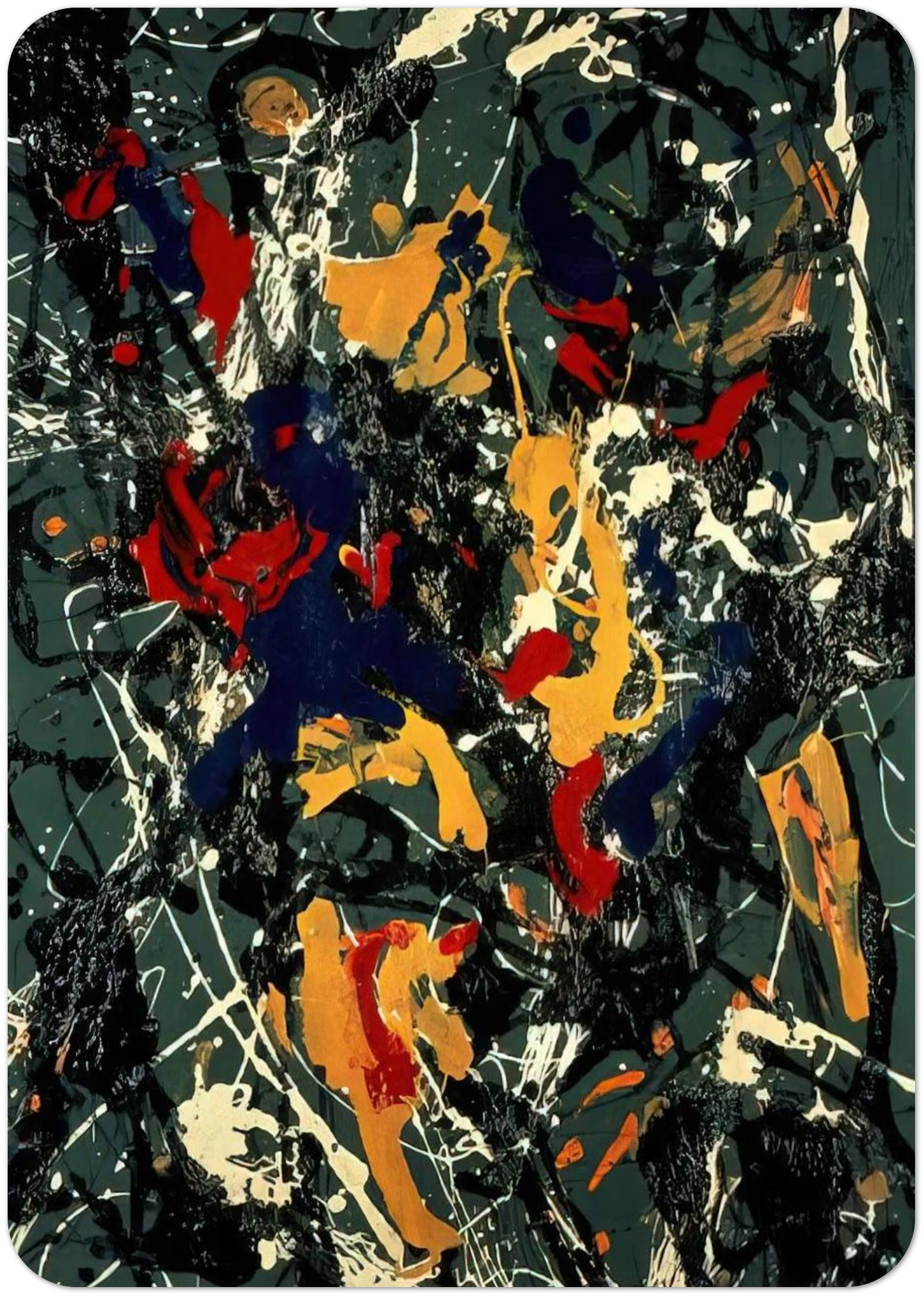 NUMBER 3 1948 By Jackson Pollock Pack of 10 Post Cards | Jackson Pollock Post Cards | A6 (10.5 x 14.8 cm) - 4.1 x 5.8 inches