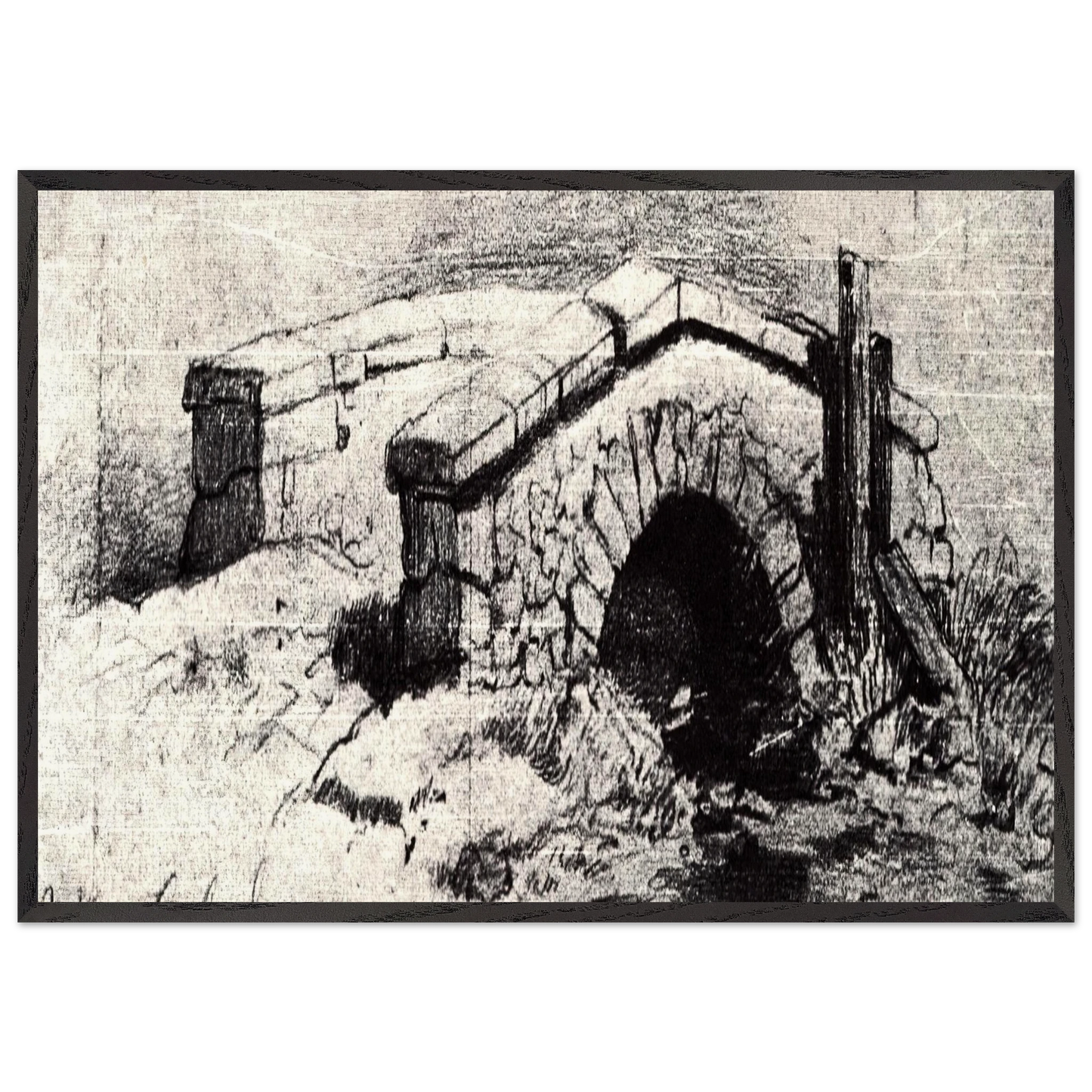 The Bridge - Vincent van Gogh Framed Art Print – Black Wooden Frame - Default Title - -Framed Art Print