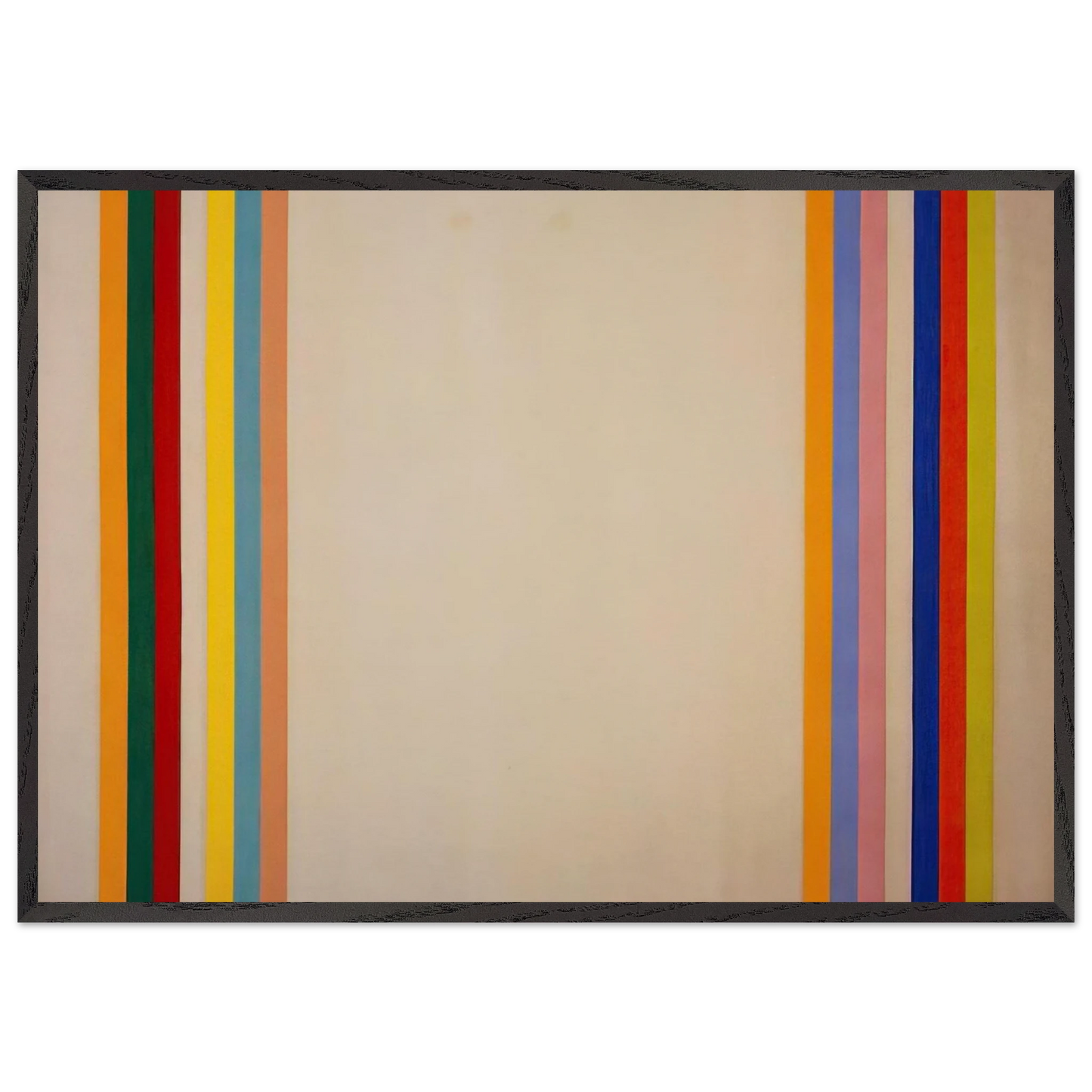 Homage to Matisse - 1960 - Gene Davis Framed Art Print – Black Wooden Frame - Default Title - -Framed Art Print