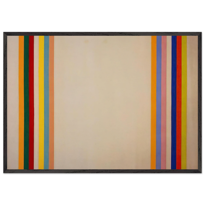 Homage to Matisse - 1960 - Gene Davis 70x100 cm / 28x40 inches Framed Art Print – Black Wooden Frame