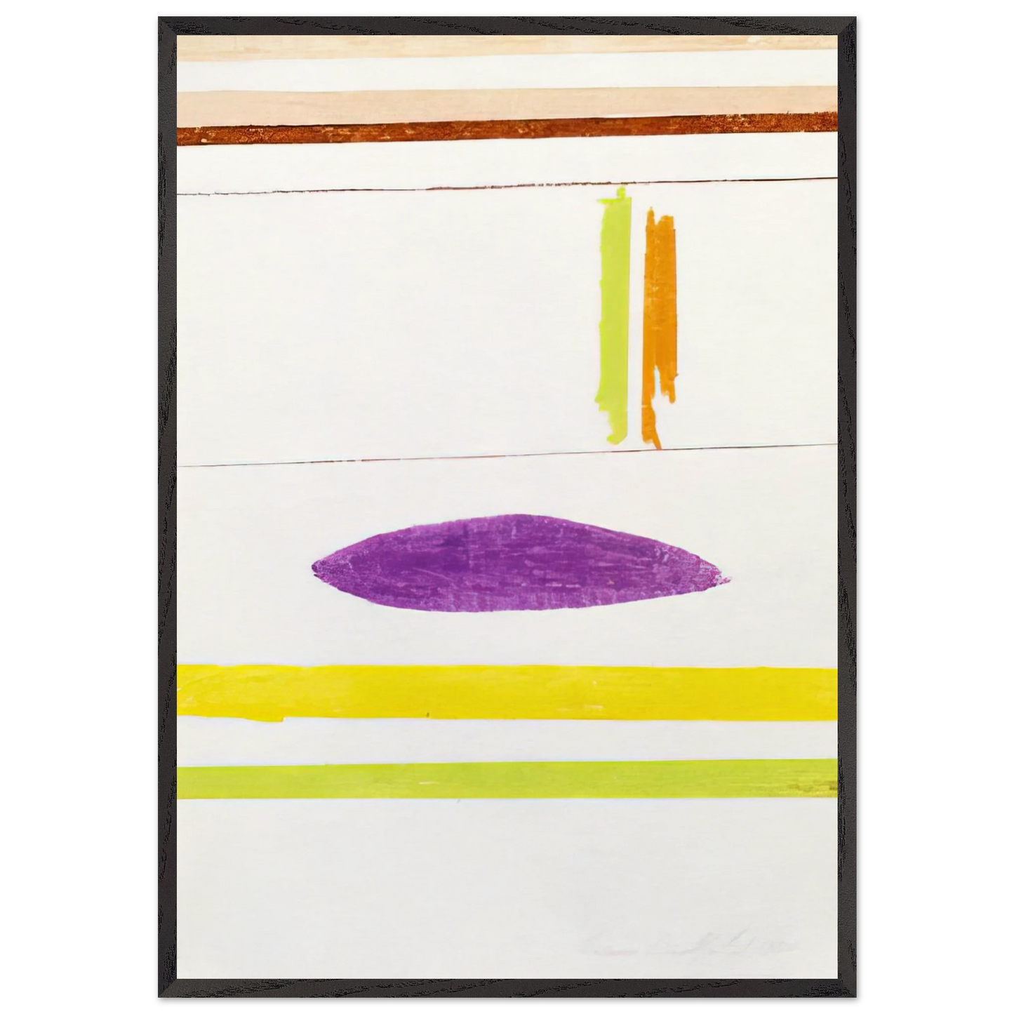 Untitles - 1964 - Ronnie Landfield Framed Art Print – Black Wooden Frame - Default Title - -Framed Art Print