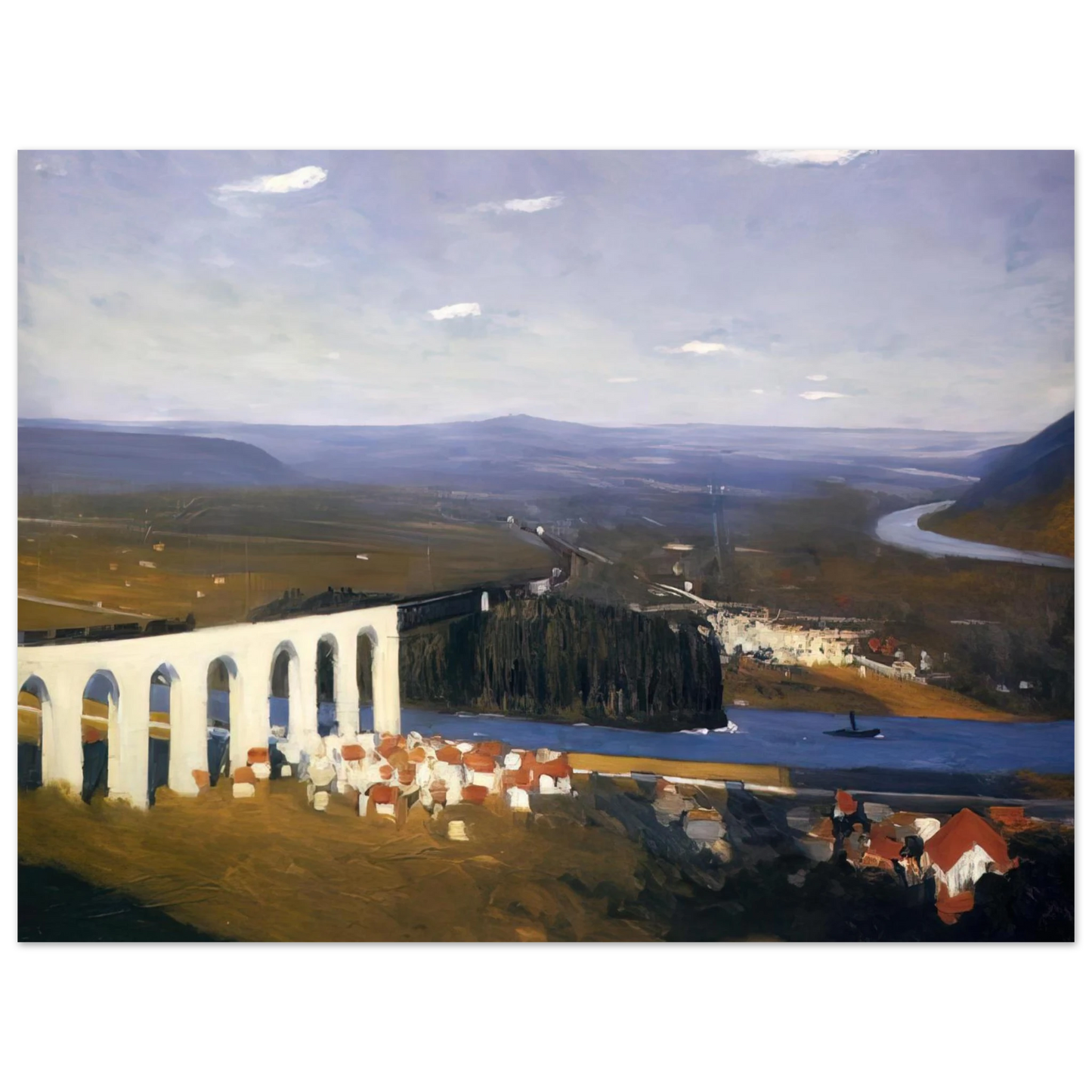 Edward Hopper - Valley of the Seine Fine Art Poster - 13x18 cm / 5x7 inches