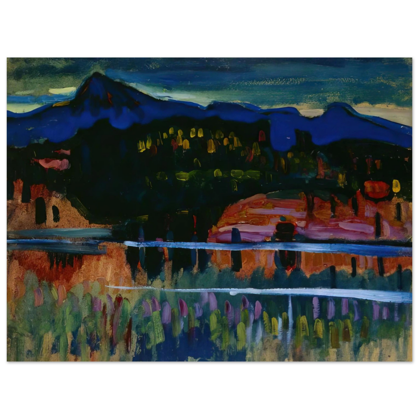 Wassily Kandinsky - MURNAU AM STAFFELSEE 1908 Fine Art Poster - Default Title