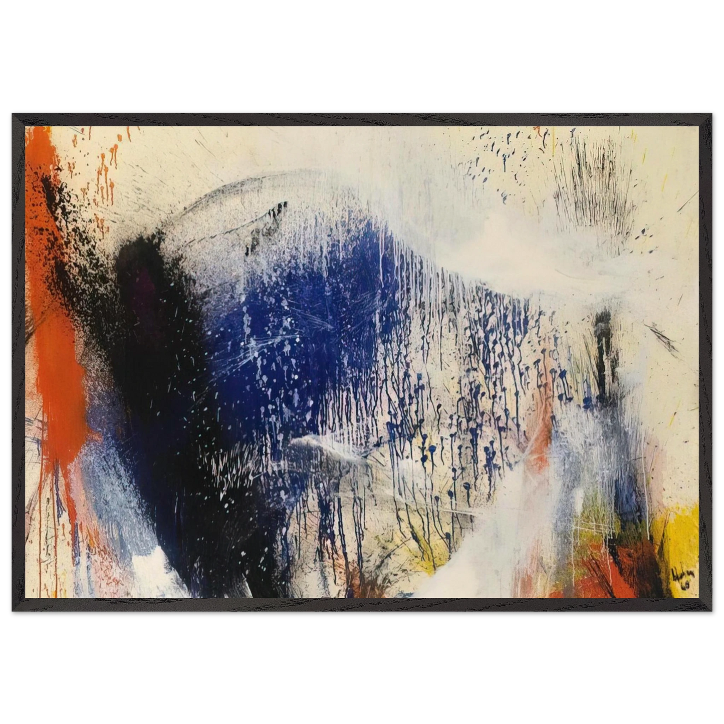 Untitled - 1960 N2 - Norman Bluhm Framed Art Print – Black Wooden Frame - Default Title - -Framed Art Print