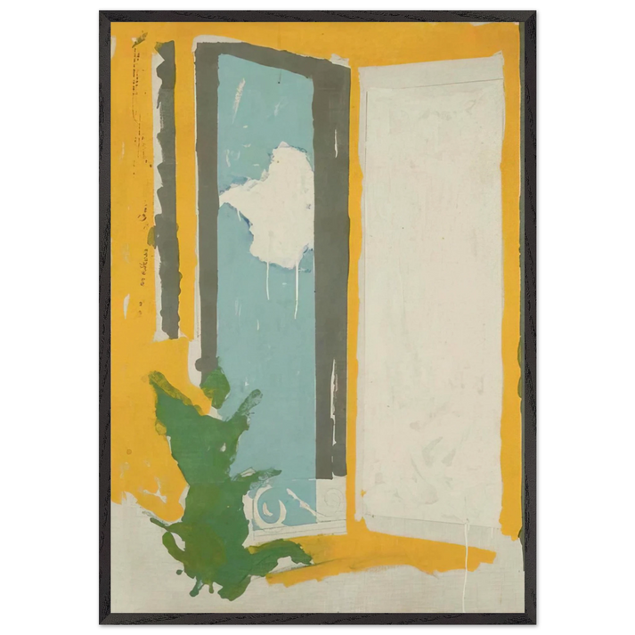 Interno Esterno - 1976 - Mario Schifano 70x100 cm / 28x40 inches Framed Art Print – Black Wooden Frame