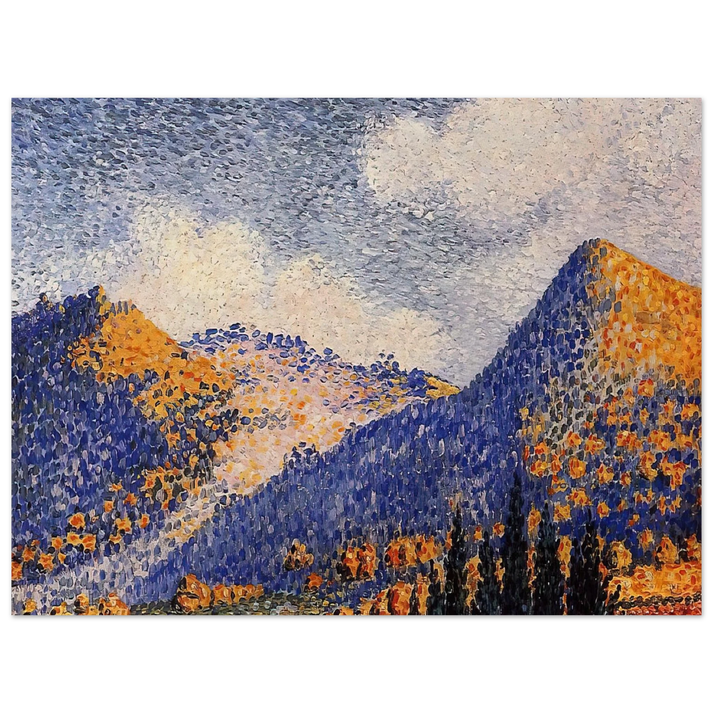 Henri-Edmond Cross - Landscape, the Little Maresque Mountains 75x100 cm / 30x40inches Fine Art Poster
