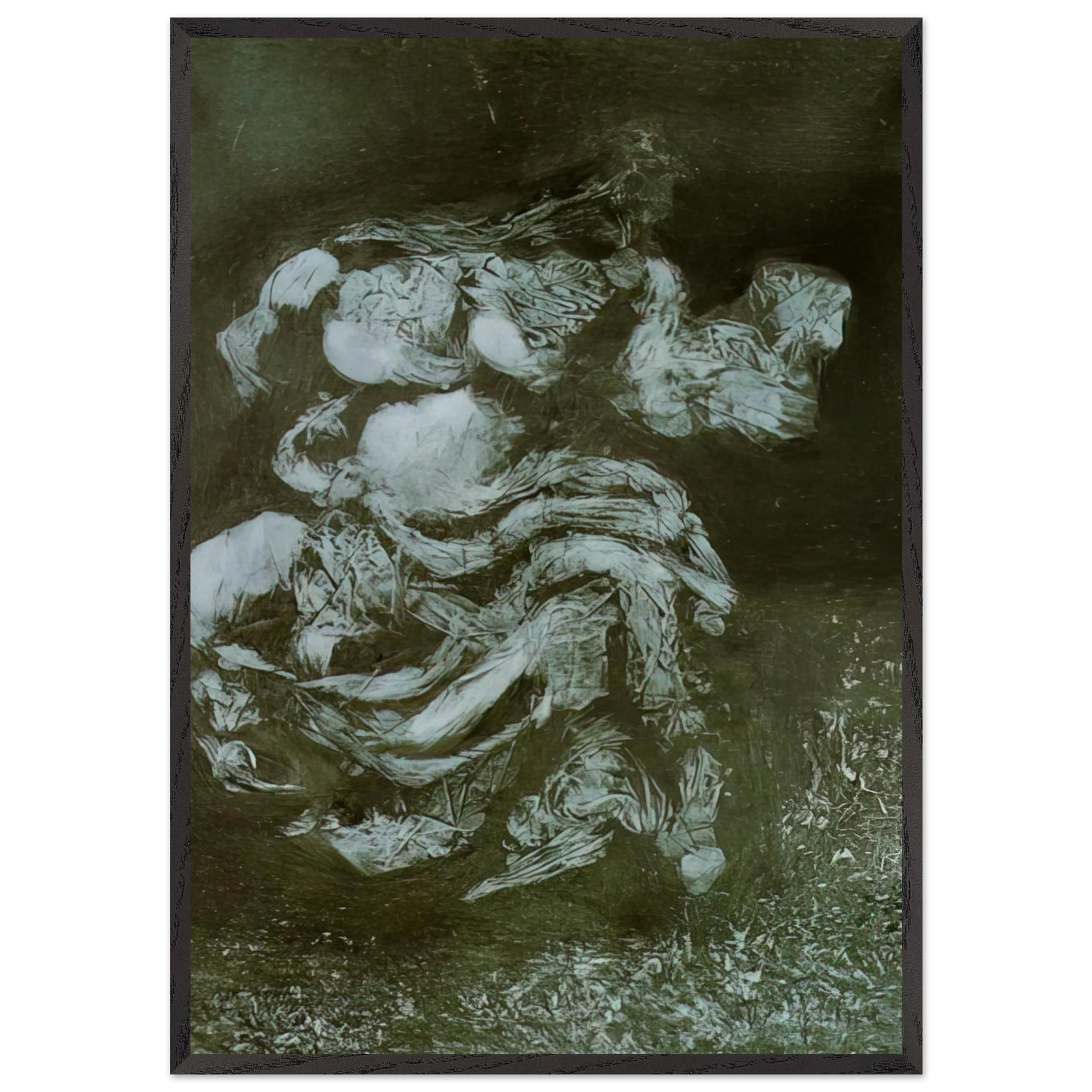 A FATE OF THE PARTHENON - Salvador Dali Framed Art Print – Black Wooden Frame - Default Title - -Framed Art Print