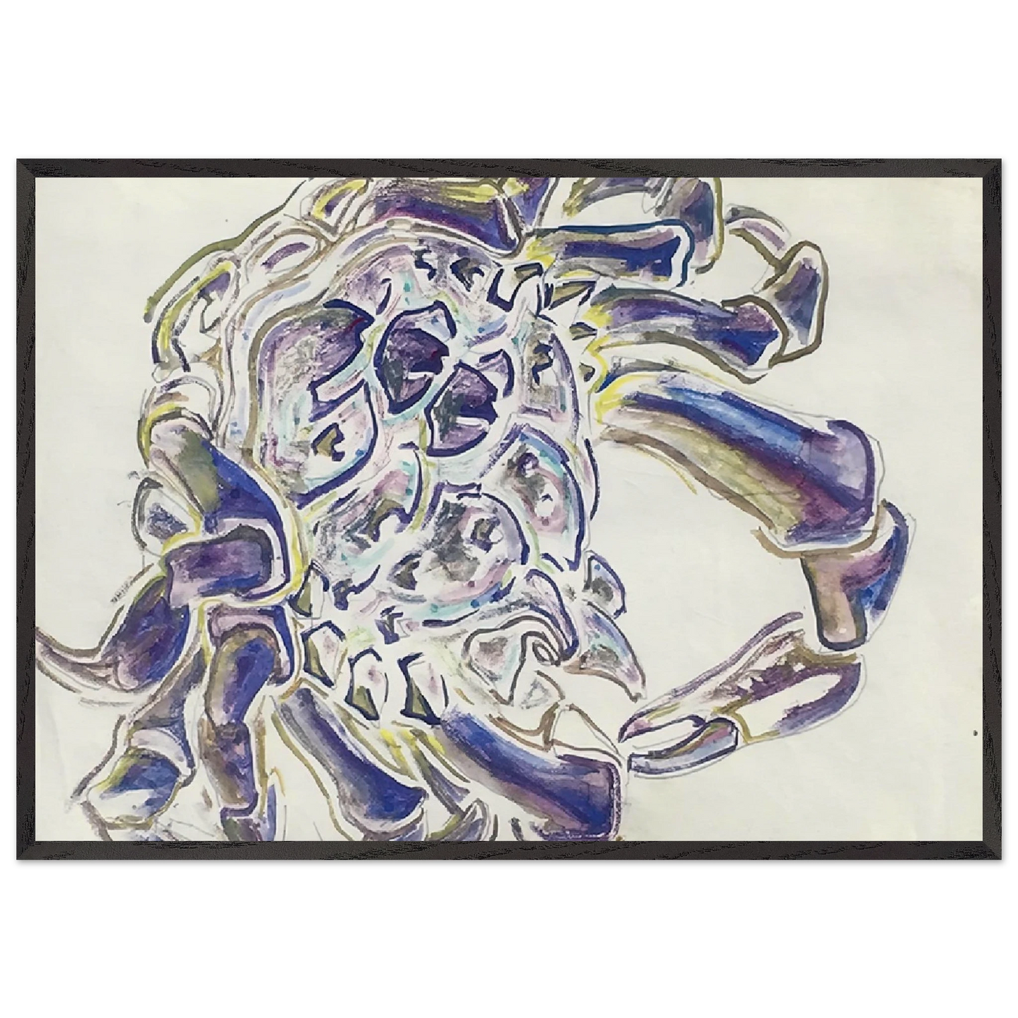 Walter Anderson N18 - Walter Inglis Anderson 70x100 cm / 28x40 inches Framed Art Print – Black Wooden Frame | Walter Anderson Prints