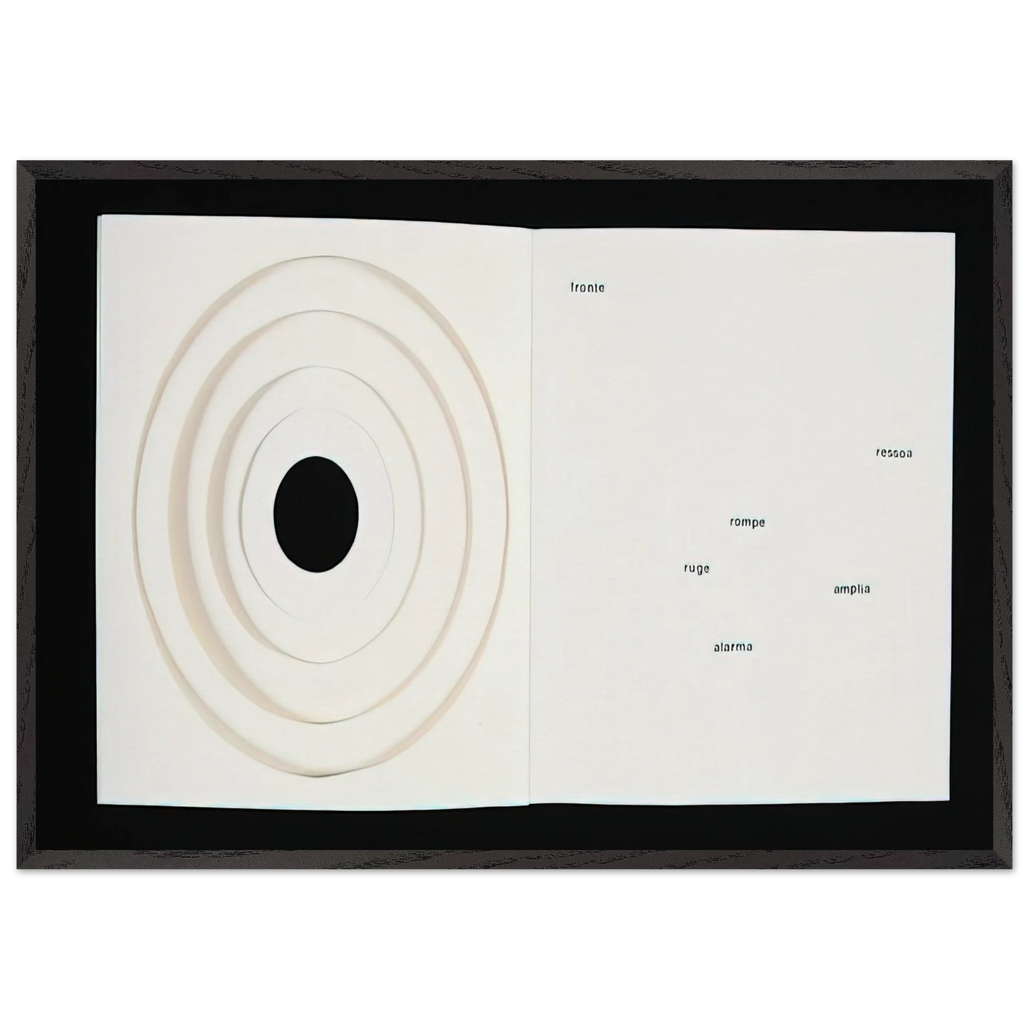 Books-Poem - 1959 - Lygia Pape 70x100 cm / 28x40 inches Framed Art Print – Black Wooden Frame