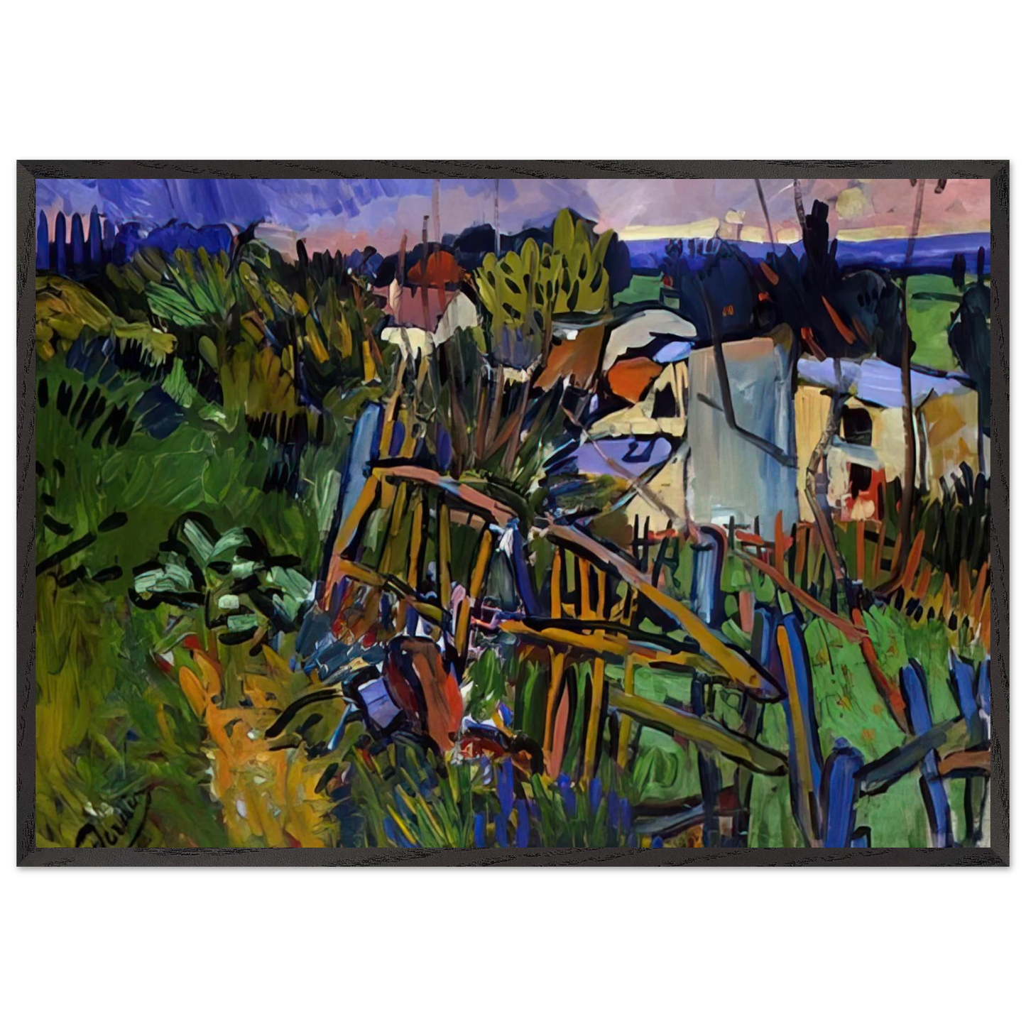 LANDSCAPE 1906 - Andre Derain 70x100 cm / 28x40 inches Framed Art Print – Black Wooden Frame
