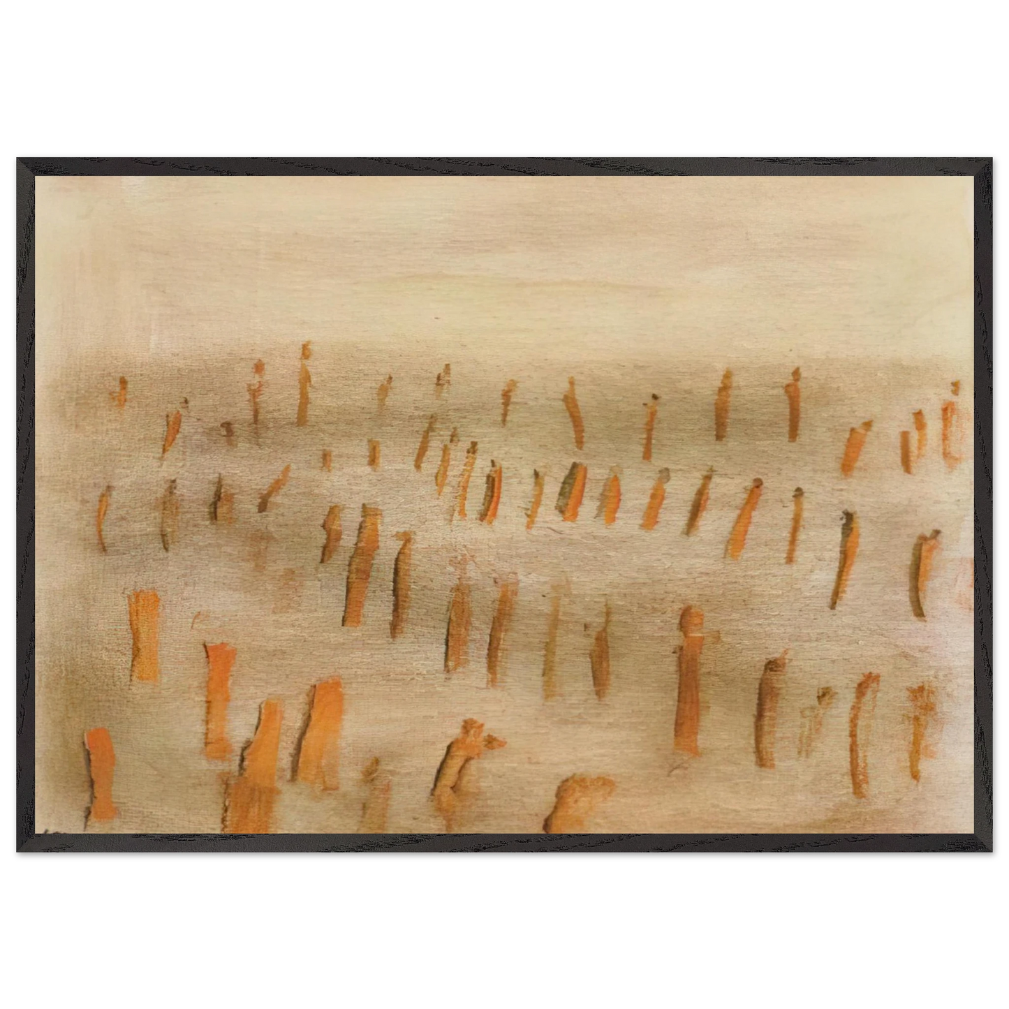 Untitled 3 N4 - Henri Michaux 70x100 cm / 28x40 inches Framed Art Print – Black Wooden Frame