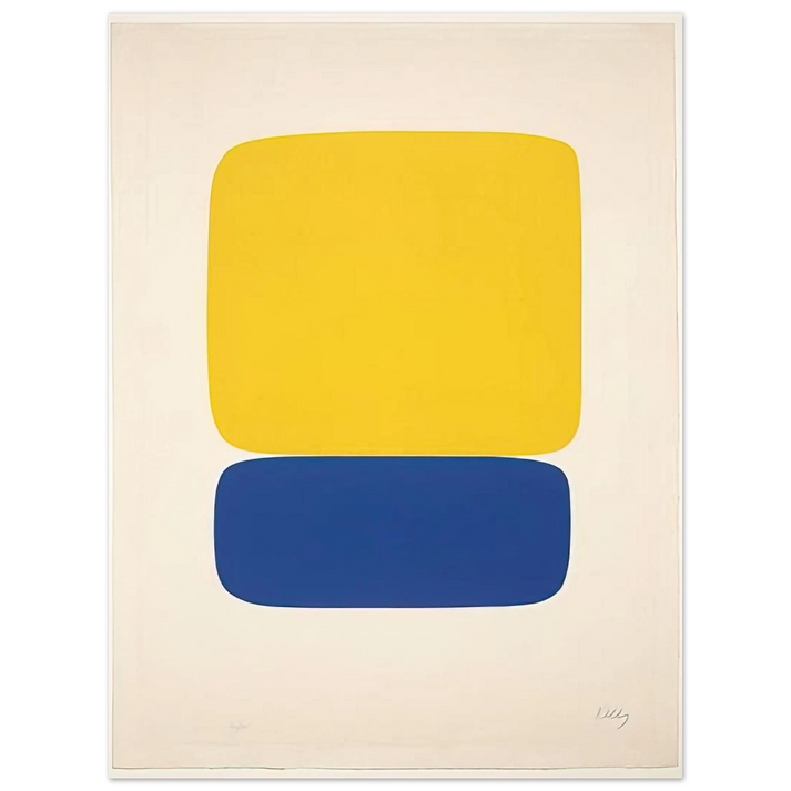 Ellsworth Kelly - Yellow over Dark Blue Fine Art Poster