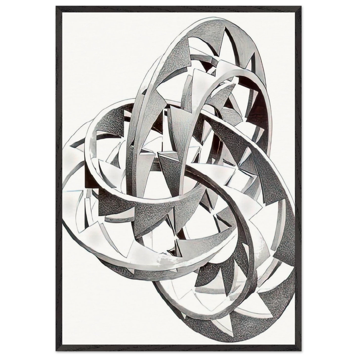 KNOT - MC Escher Framed Art Print – Black Wooden Frame - Default Title - -Framed Art Print