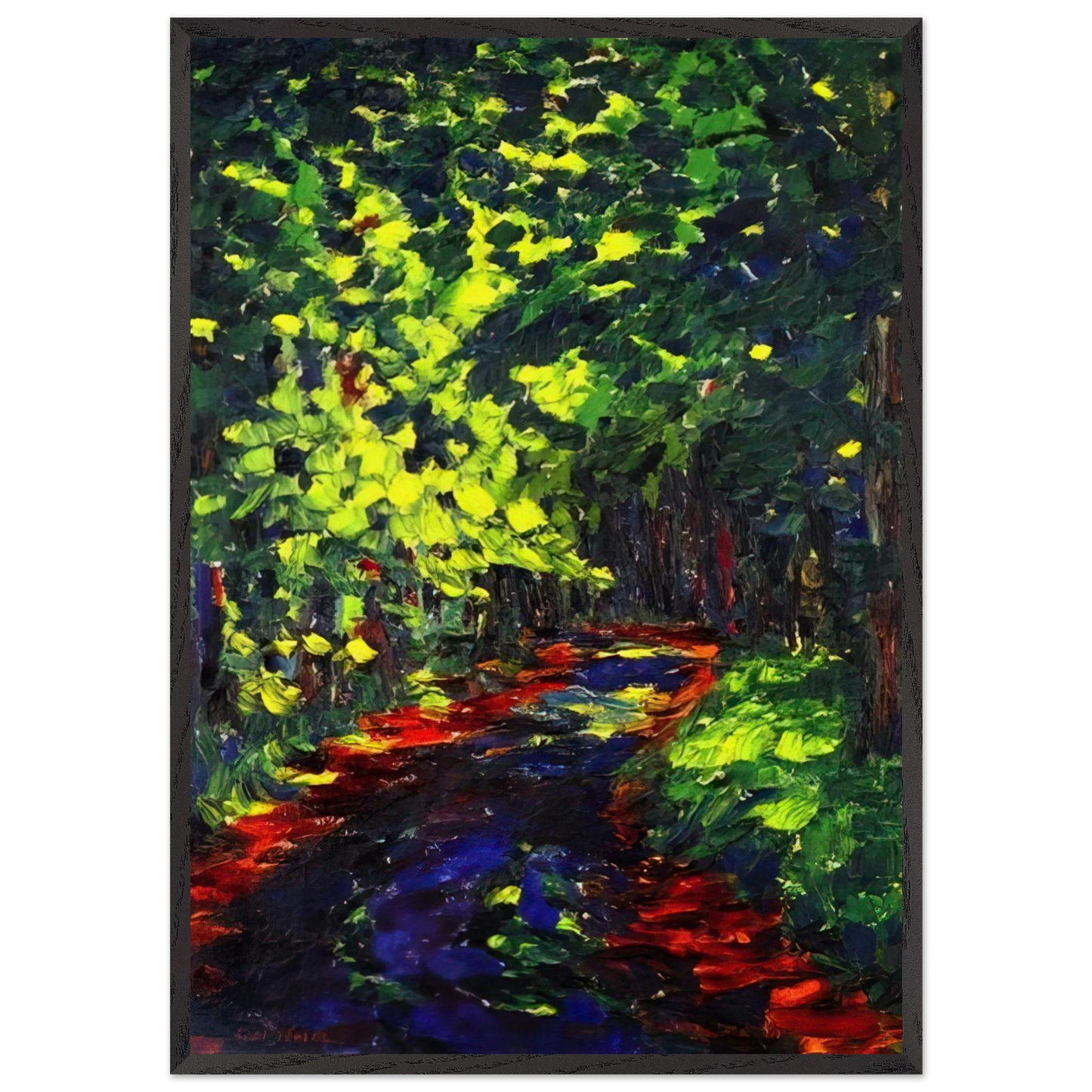 Forest Path N1 - Emil Nolde 70x100 cm / 28x40 inches Framed Art Print – Black Wooden Frame