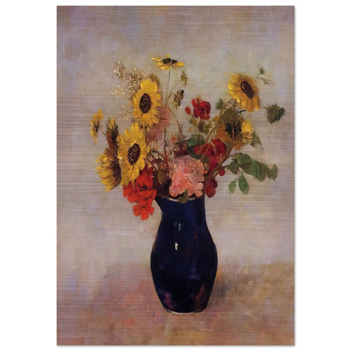 VASE OF FLOWERS - Odilon Redon Brushed Aluminum Print - 70x100 cm / 28x40 inches | Odilon Redon Aluminum Print | Odilon Redon Prints