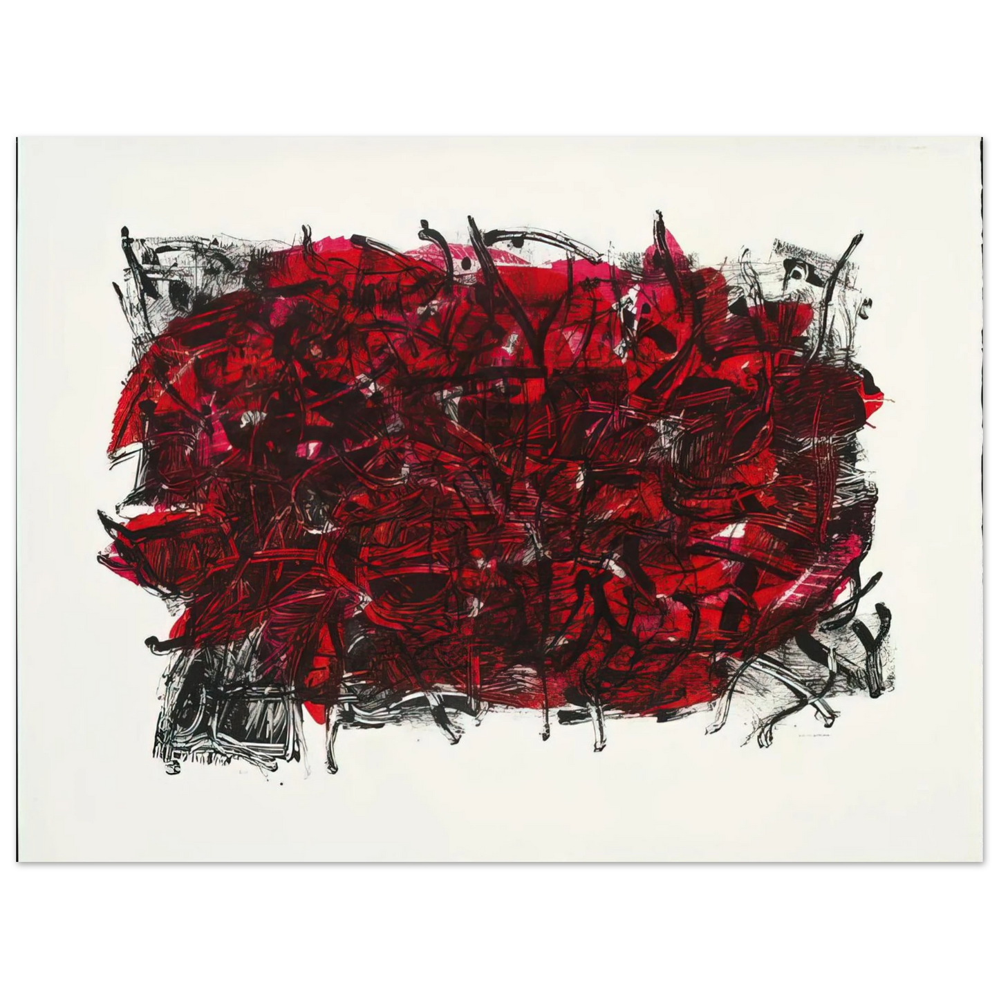 Jean-Paul Riopelle - Leaves III 1967 Fine Art Poster - Default Title