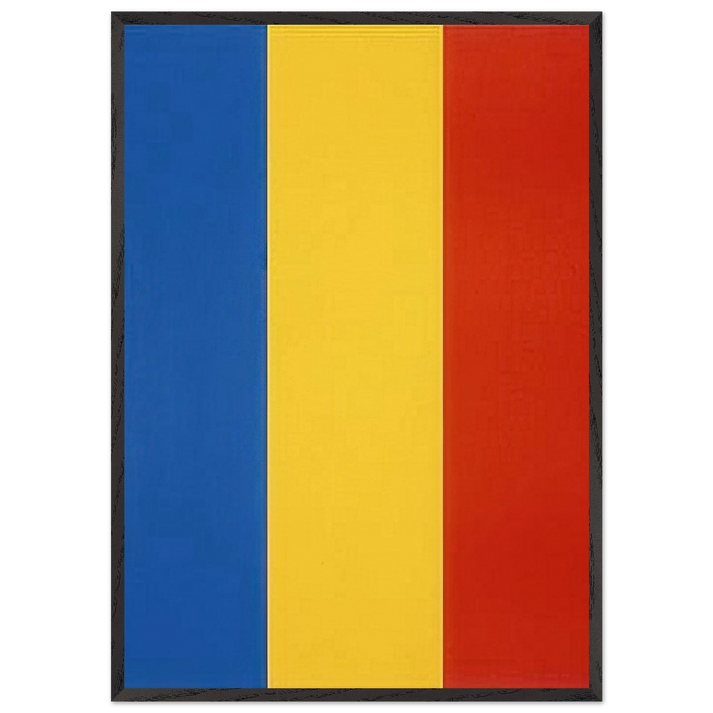 Blue Yellow Red - Ellsworth Kelly 70x100 cm / 28x40 inches Framed Art Print – Black Wooden Frame