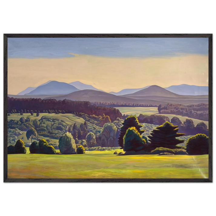 Summer Day Asgaard - Rockwell Kent 70x100 cm / 28x40 inches Framed Art Print – Black Wooden Frame