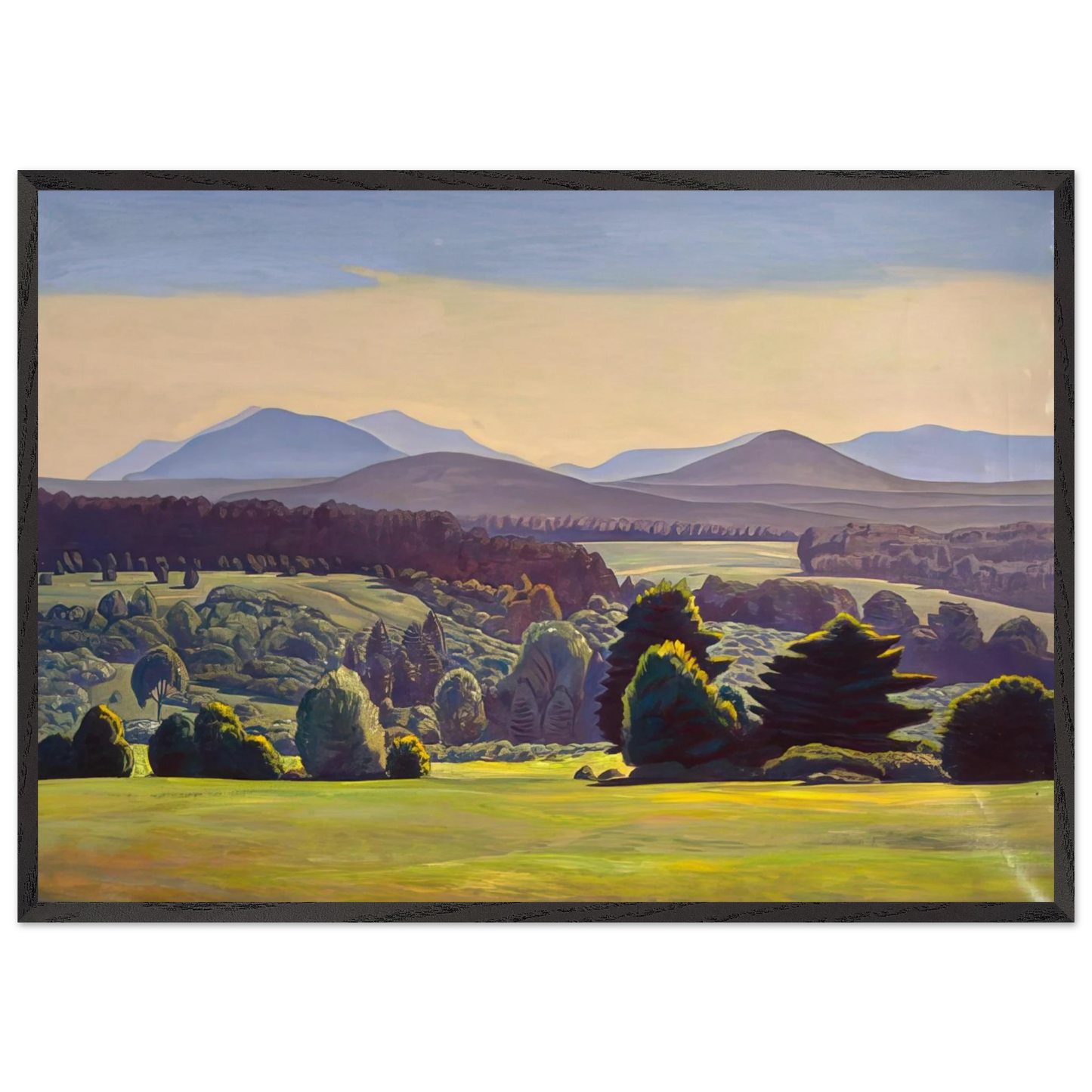 Summer Day Asgaard - Rockwell Kent Framed Art Print – Black Wooden Frame - Default Title - -Framed Art Print
