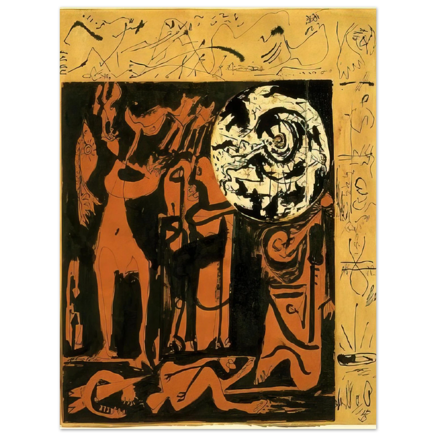 Jackson Pollock - UNTITLED 3 Fine Art Poster - Default Title