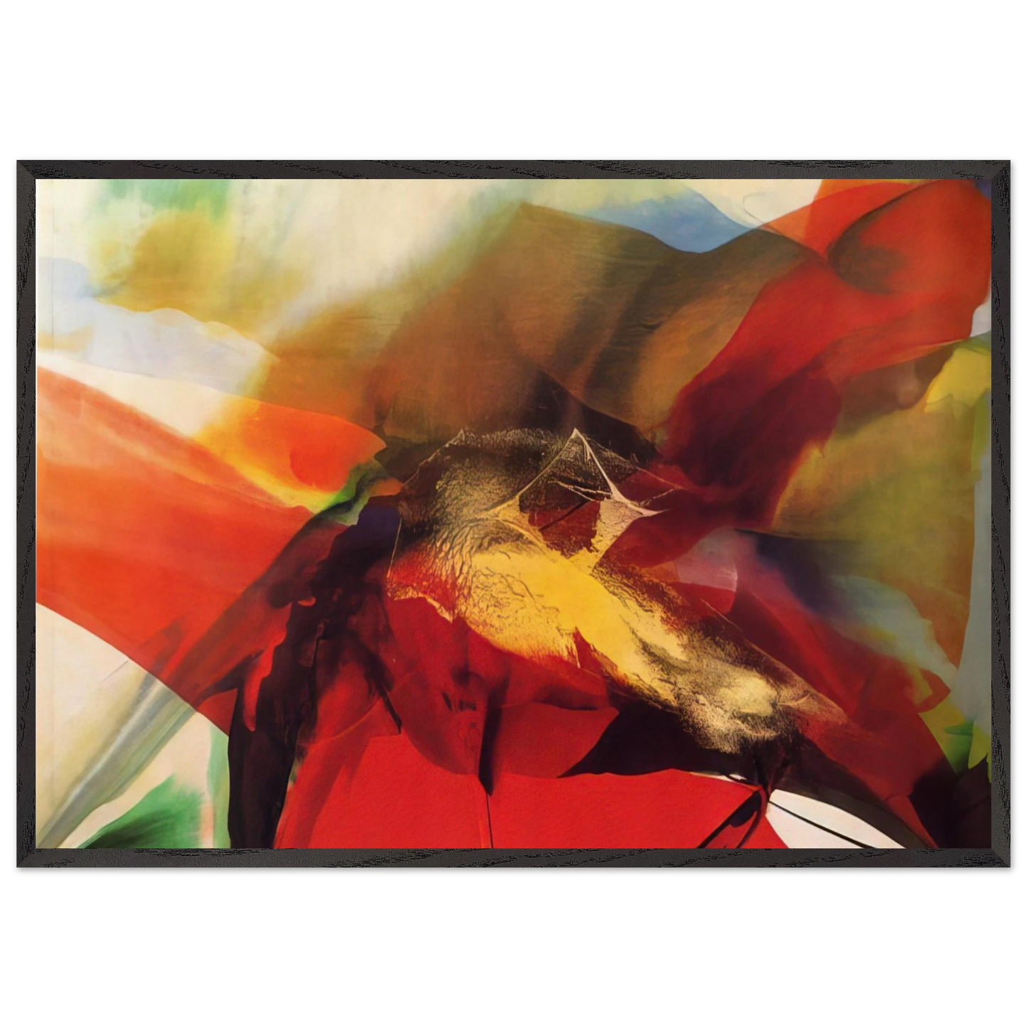 Phenomena Day of Zagorsk - Paul Jenkins 70x100 cm / 28x40 inches Framed Art Print – Black Wooden Frame