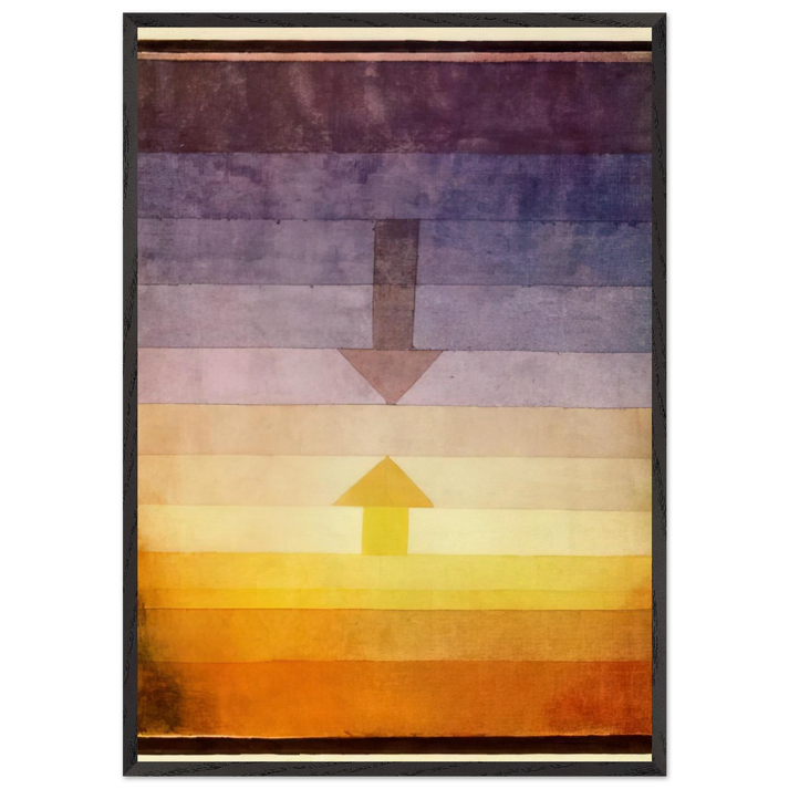 SEPARATION IN THE EVENING 1922 - Paul Klee 70x100 cm / 28x40 inches Framed Art Print – Black Wooden Frame