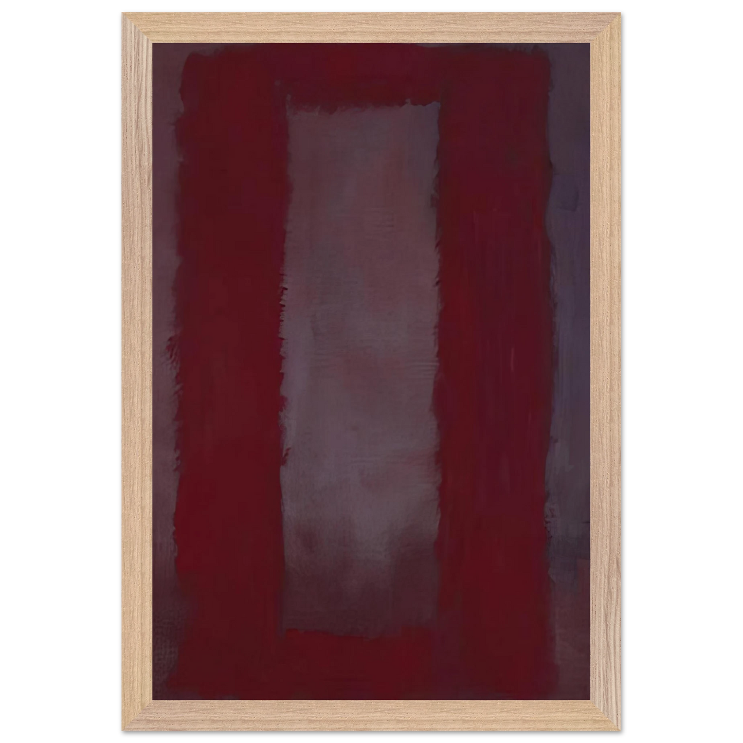 Mark Rothko - Red on Maroon - 1959 Wall Art - 21x29.7 cm / 8x12" - Premium Wooden Framed Poster With Fine Art Paper - White frame