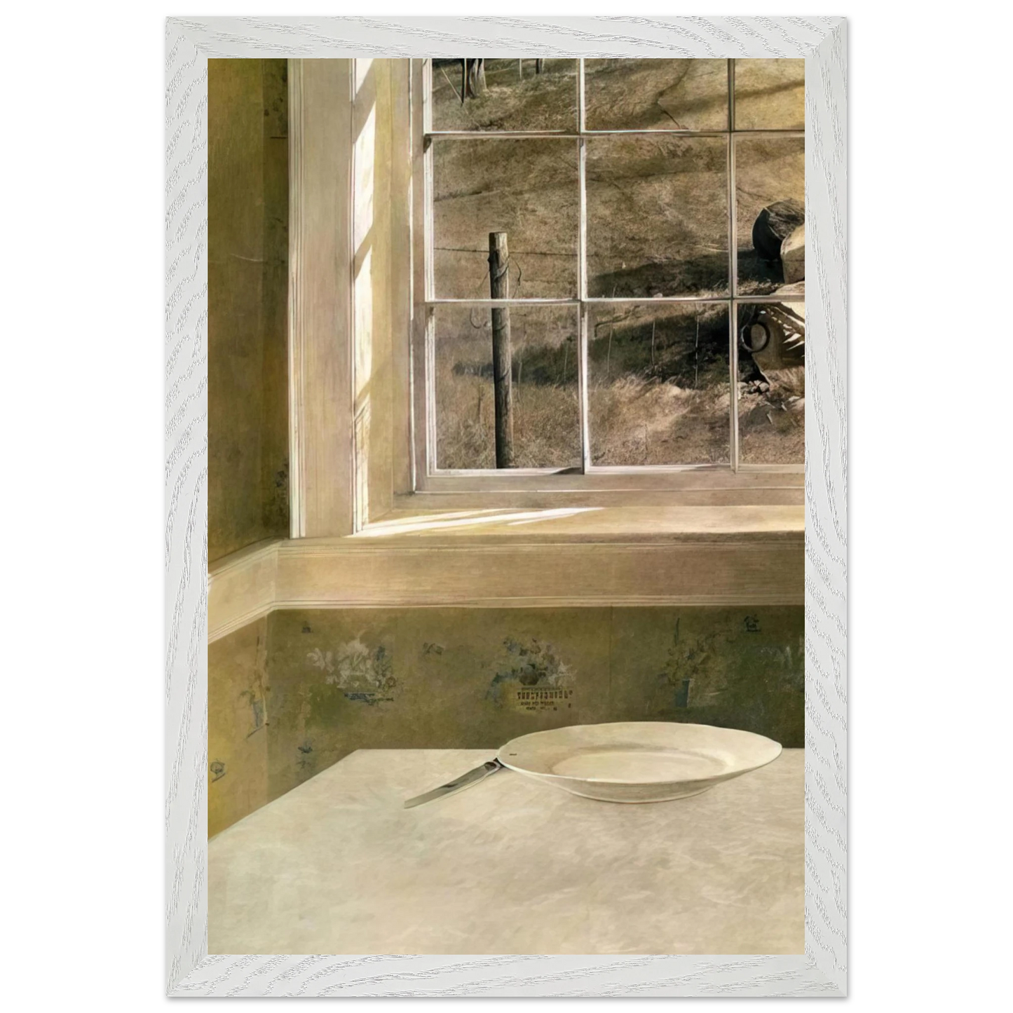 Andrew Wyeth - GROUNDHOG DAY Wall Art - 60x80 cm / 24x32 inches - Premium Wooden Framed Poster With Fine Art Paper - Wood frame