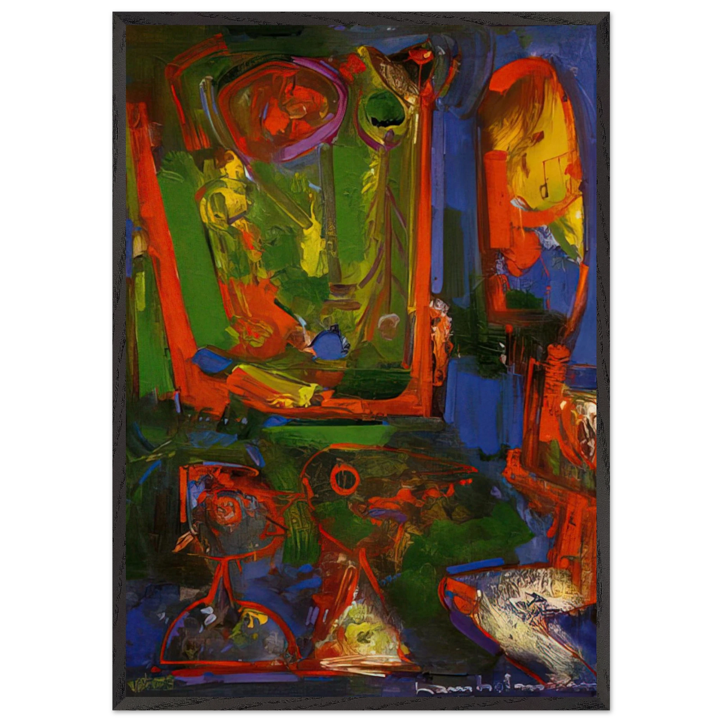 Asklepois - Hans Hofmann 70x100 cm / 28x40 inches Framed Art Print – Black Wooden Frame