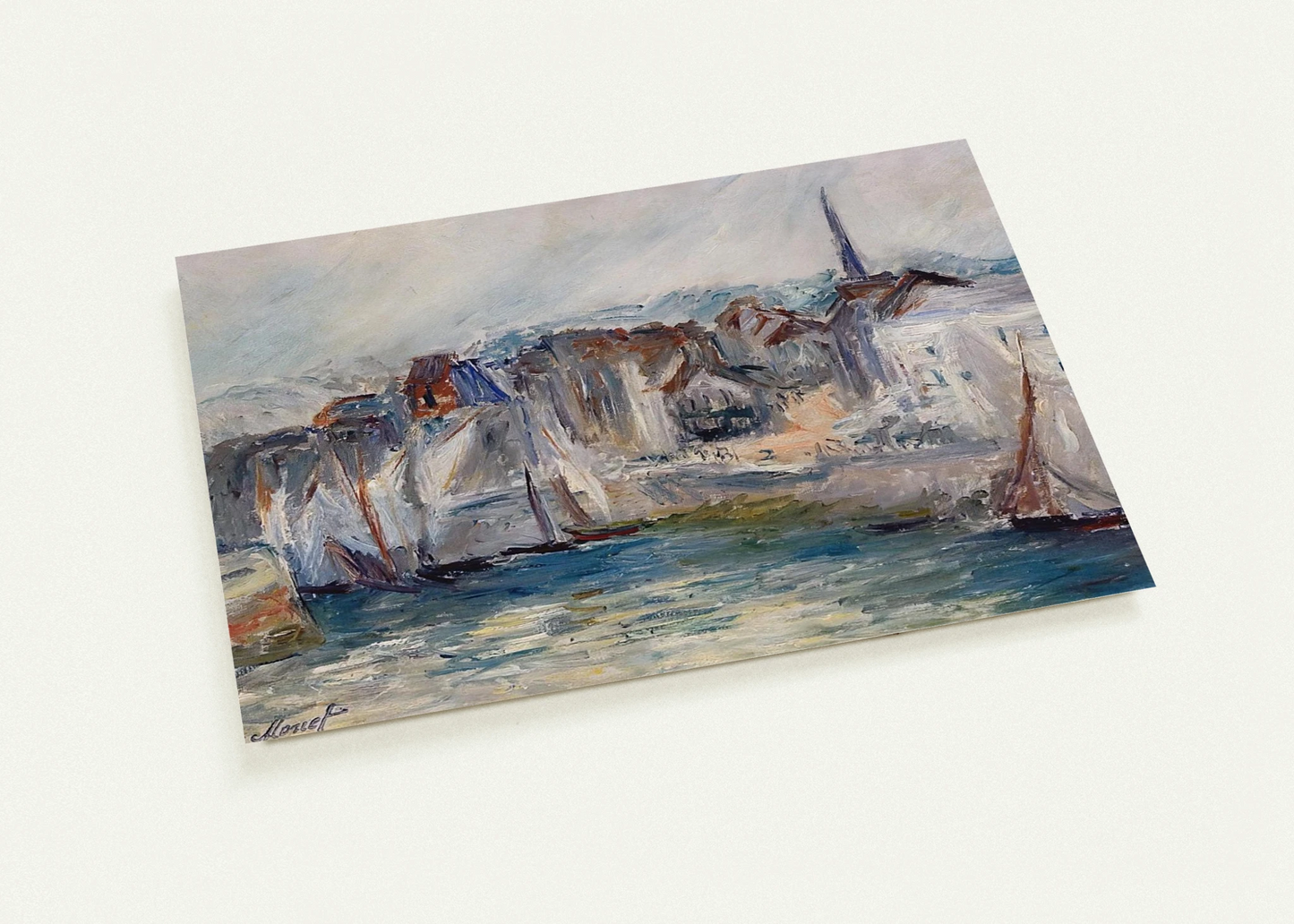 Boats in the Port of Honfleur By claude monet Pack of 10 Post Cards | claude monet Post Cards | A6 (10.5 x 14.8 cm) - 4.1 x 5.8 inches