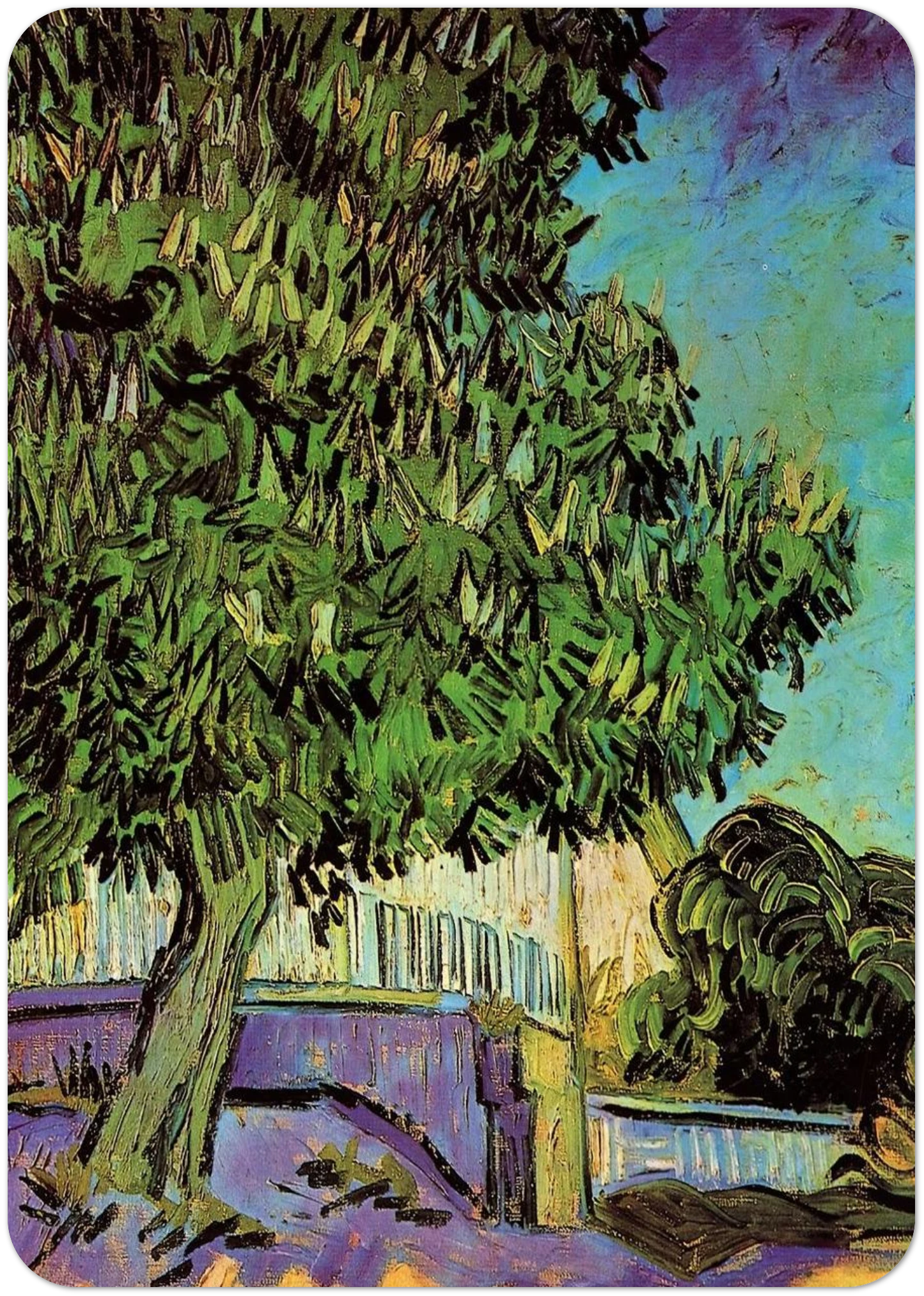 Chestnut Tree in Blossom By Vincent van Gogh Pack of 10 Post Cards | Vincent van Gogh Post Cards | A6 (10.5 x 14.8 cm) - 4.1 x 5.8 inches