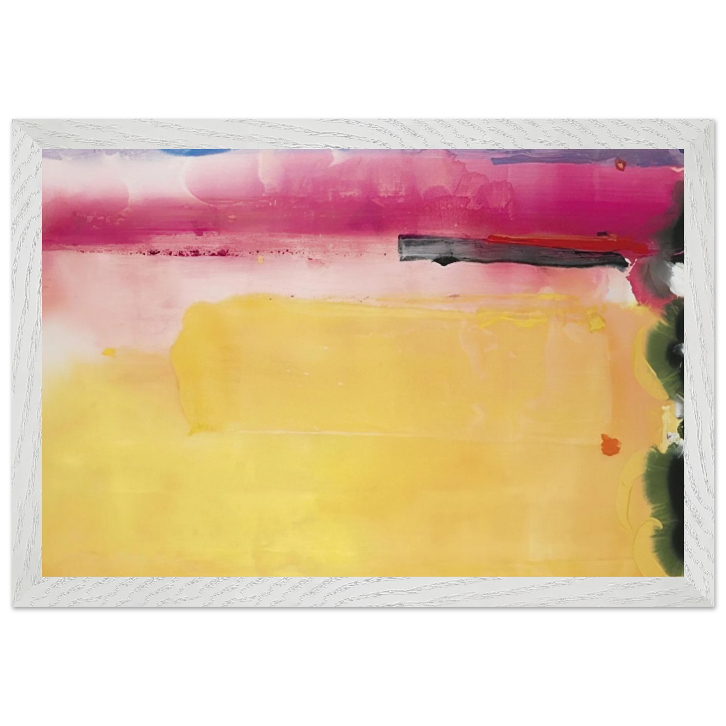 Helen Frankenthaler - Black-Eyed Susan - 1988 Wall art - 28x43 cm / XL (11x17 inches) - Premium Wooden Framed Poster With Fine Art Paper - Wood frame