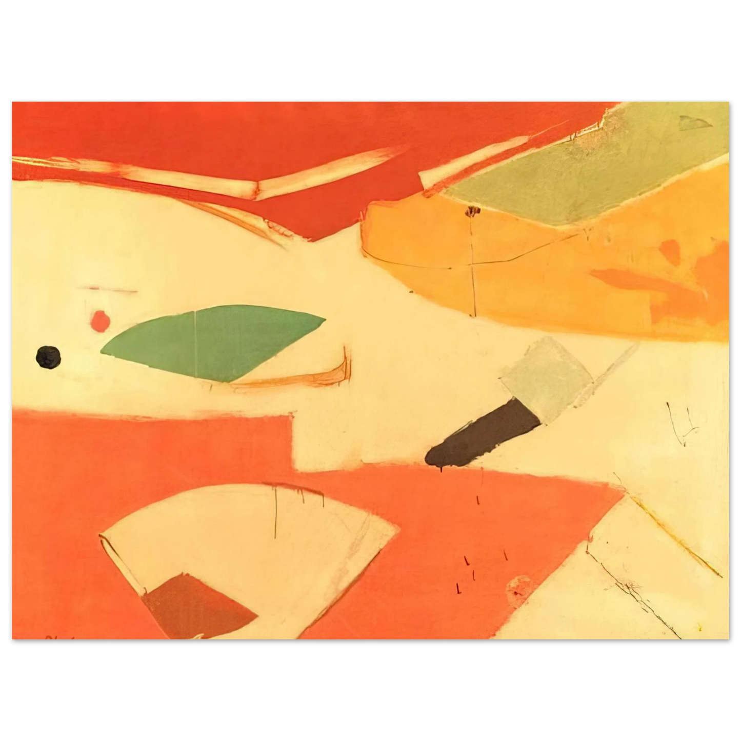 Kenzo Okada - Eventail - 1945 Fine Art Poster - Default Title