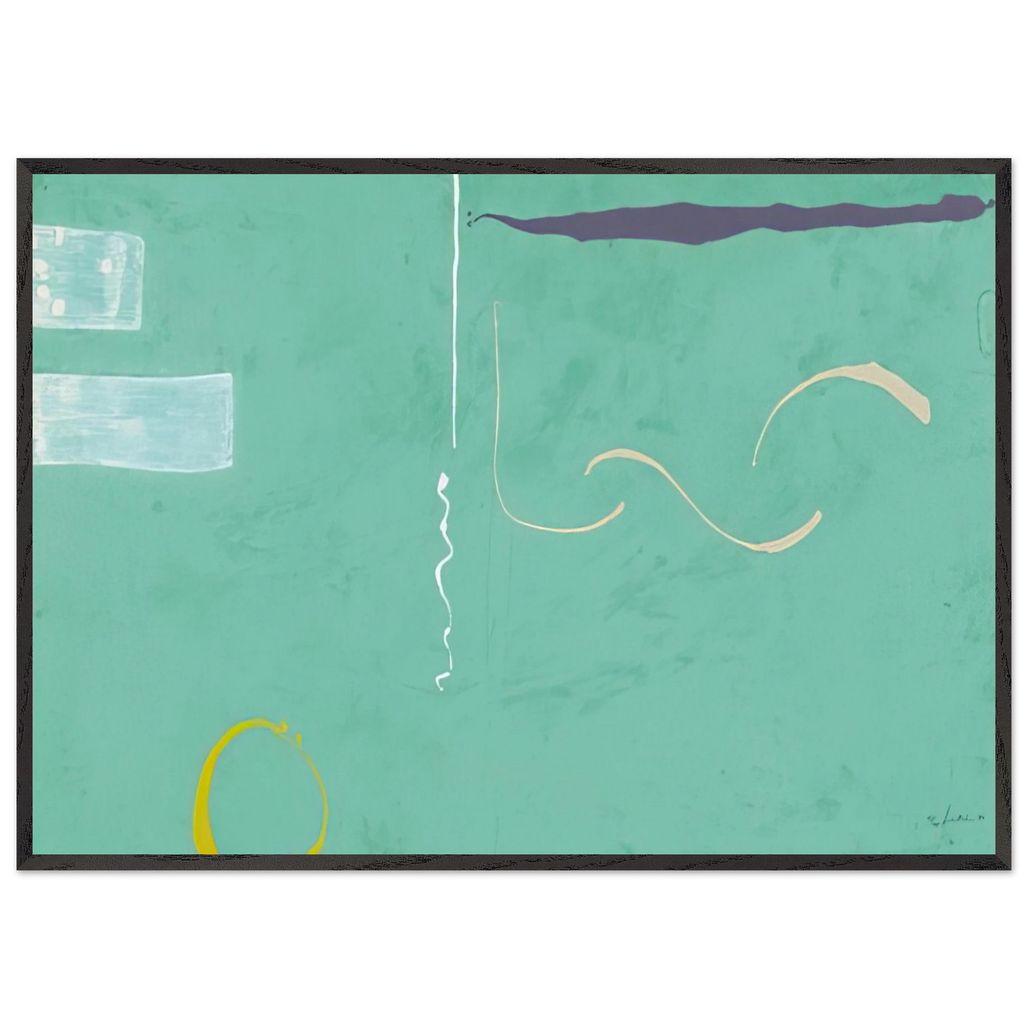 Helen Frankenthaler - Tahiti - 1989 Wall art - 50x70 cm / 20x28 inches - Premium Wooden Framed Poster With Fine Art Paper - Black frame