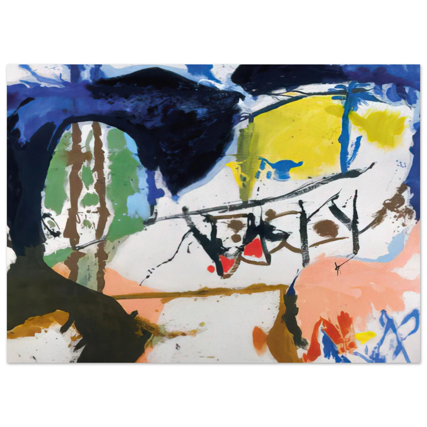 Helen Frankenthaler - Acres - 1959 Wall art - A2 (42 x 59.4 cm) - Fine Art Poster - -