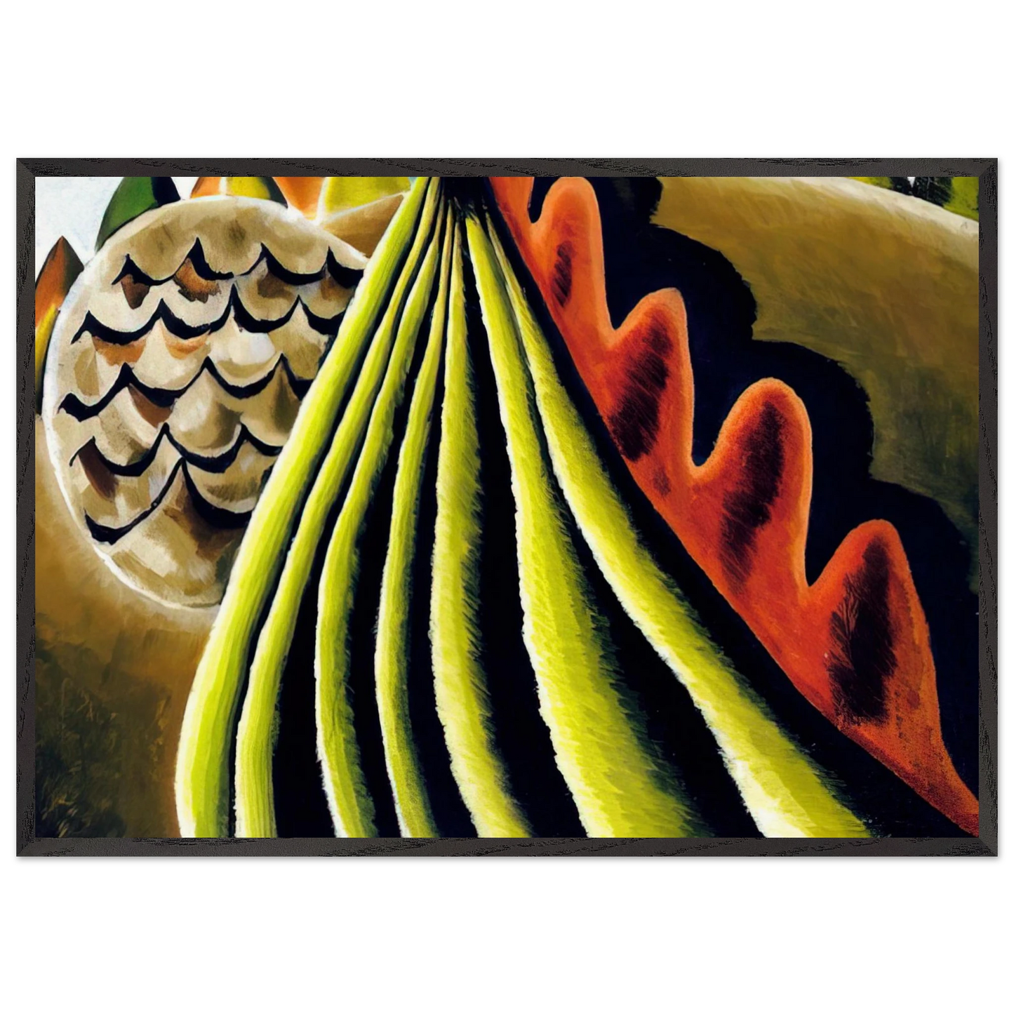 Fields of Grain as Seen from Train - 1931 - Arthur Dove Framed Art Print – Black Wooden Frame - Default Title - -Framed Art Print