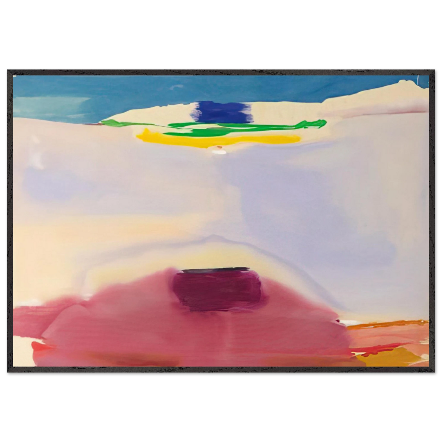 Helen Frankenthaler - Leveling - 1973 Wall art - A3 (29.7 x 42 cm) - Premium Wooden Framed Poster With Fine Art Paper - Black frame