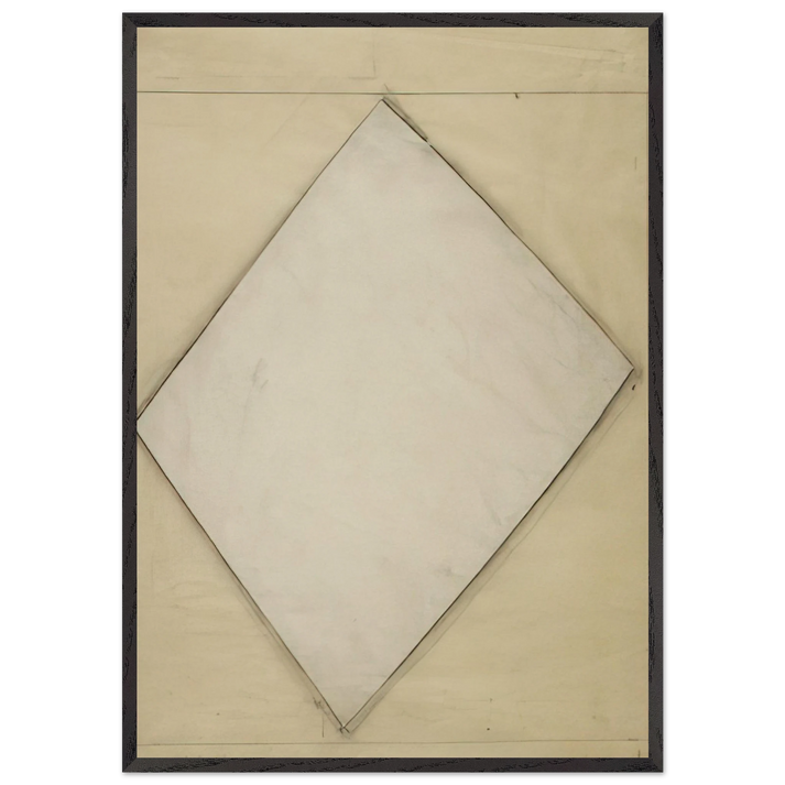Study for White Sculpture - Ellsworth Kelly 70x100 cm / 28x40 inches Framed Art Print – Black Wooden Frame