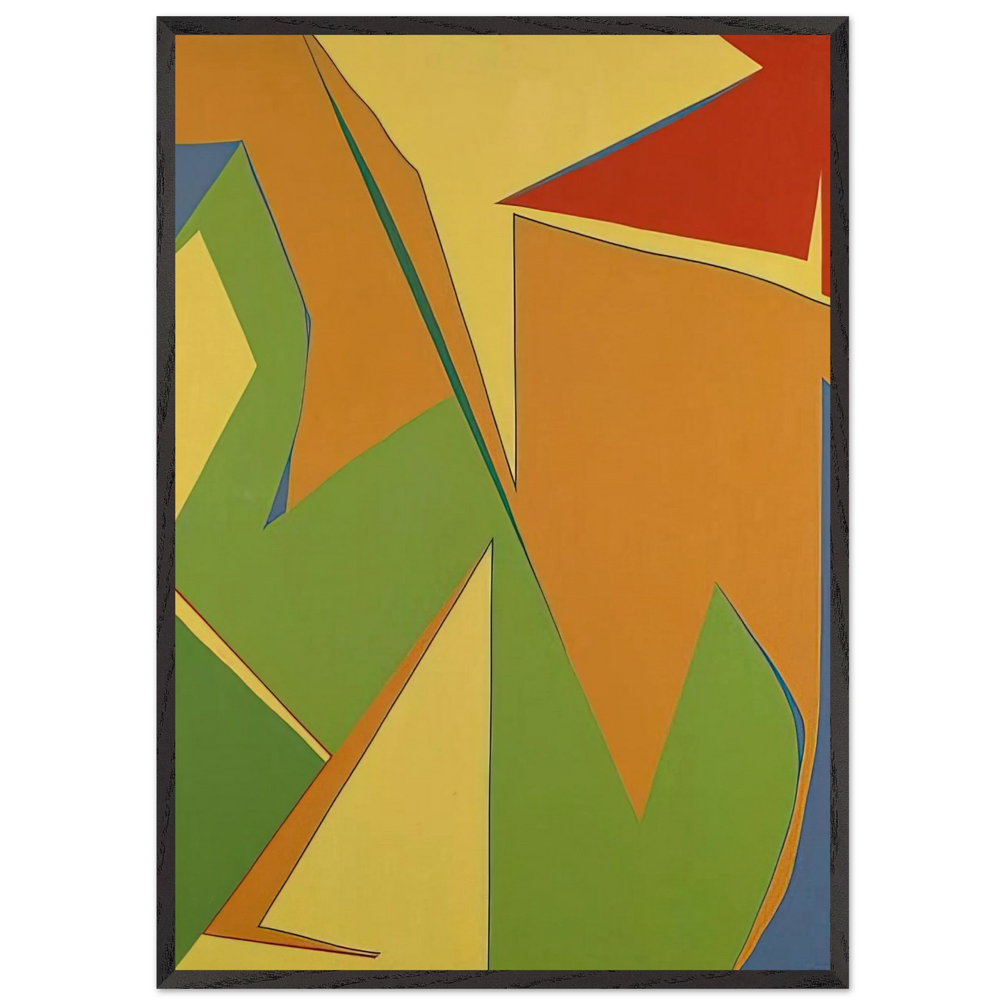 Jaune - Fernand Leduc 70x100 cm / 28x40 inches Framed Art Print – Black Wooden Frame