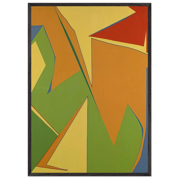 Jaune - Fernand Leduc 70x100 cm / 28x40 inches Framed Art Print – Black Wooden Frame