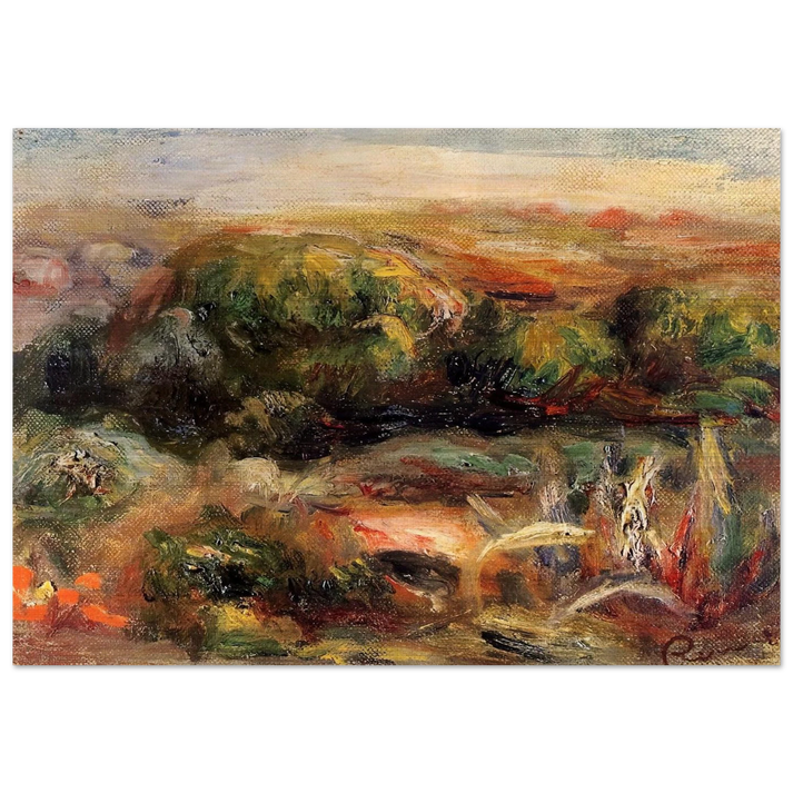 Landscape Near Cagnes - Pierre-Auguste Renoir Brushed Aluminum Print - 70x100 cm / 28x40 inches | Pierre-Auguste Renoir Aluminum Print | Pierre-Auguste Renoir Prints