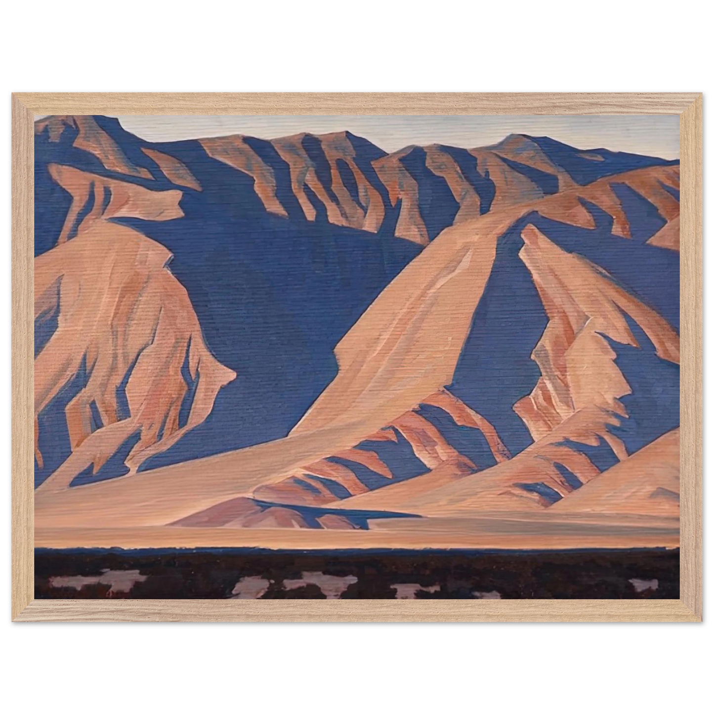 Maynard Dixon - INYO MOUNTAINS 1944 Wall art - 70x100 cm / 28x40 inches - Premium Wooden Framed Poster With Fine Art Paper-canvas - Black frame