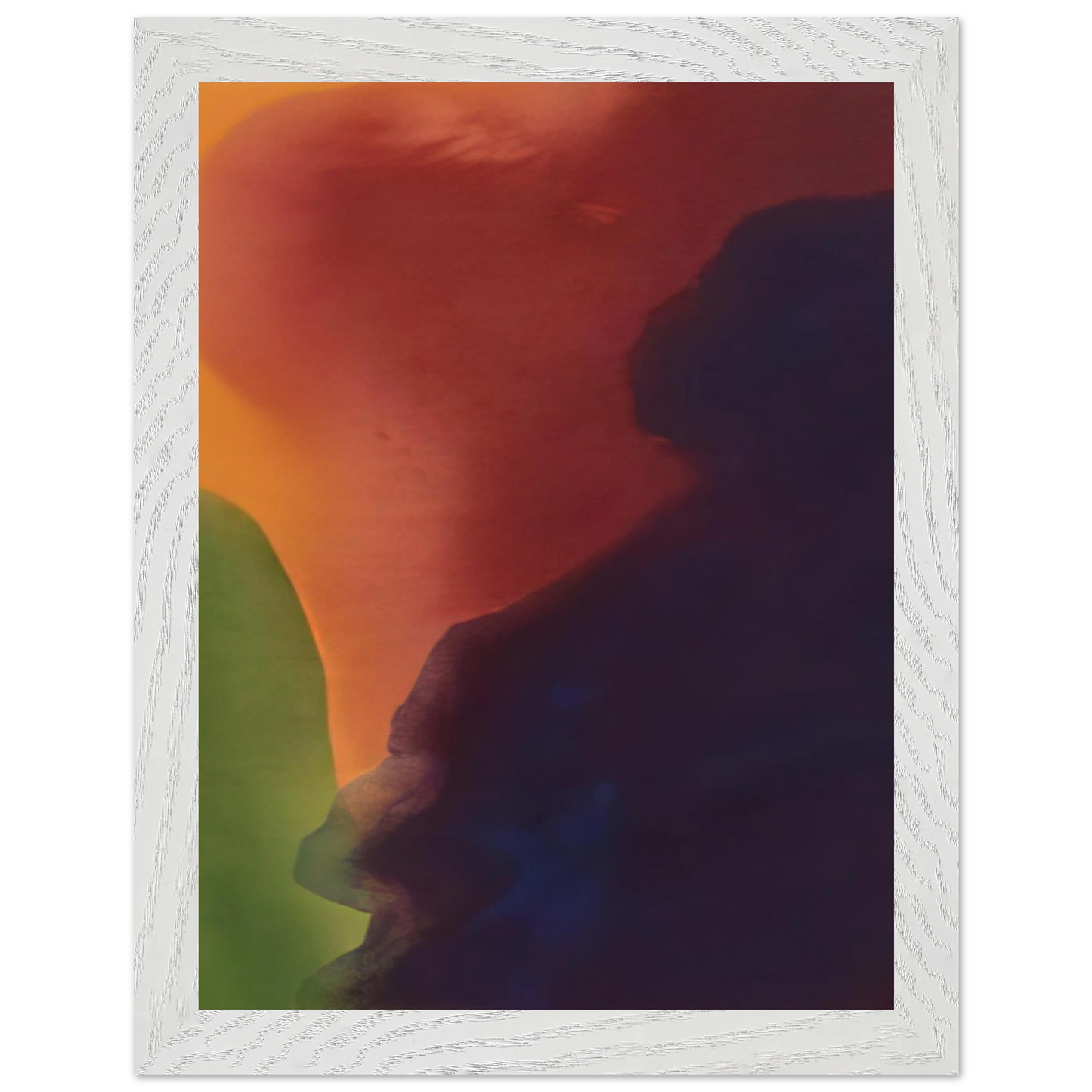 Helen Frankenthaler - Blue Atmosphere III - 1963 Wall art - A3 (29.7 x 42 cm) - Premium Wooden Framed Poster With Fine Art Paper - White frame