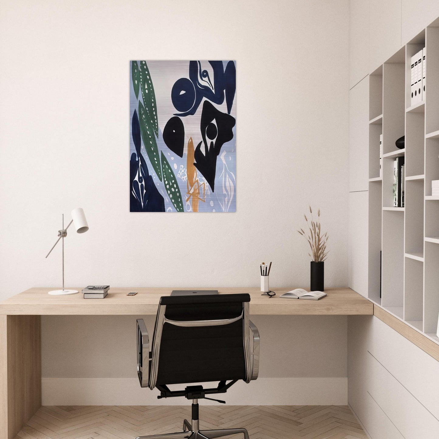 Hellblau im Licht - 1965 - Ernst Wilhelm Nay Brushed Aluminum Print - 70x100 cm / 28x40 inches | Ernst Wilhelm Nay Aluminum Print | Ernst Wilhelm Nay Prints