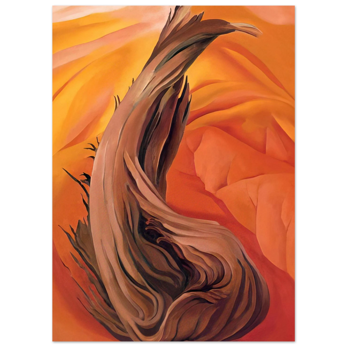 Georgia O'Keeffe - Stump in Red Hills Fine Art Poster