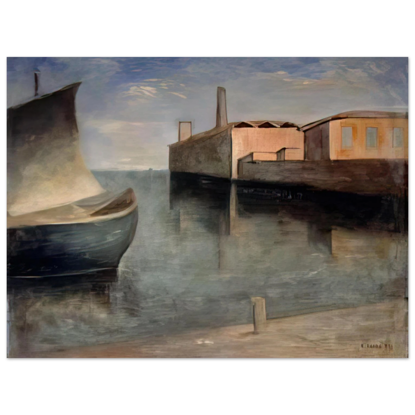 Carlo Carra - LAGOON 1932 Fine Art Poster - Default Title