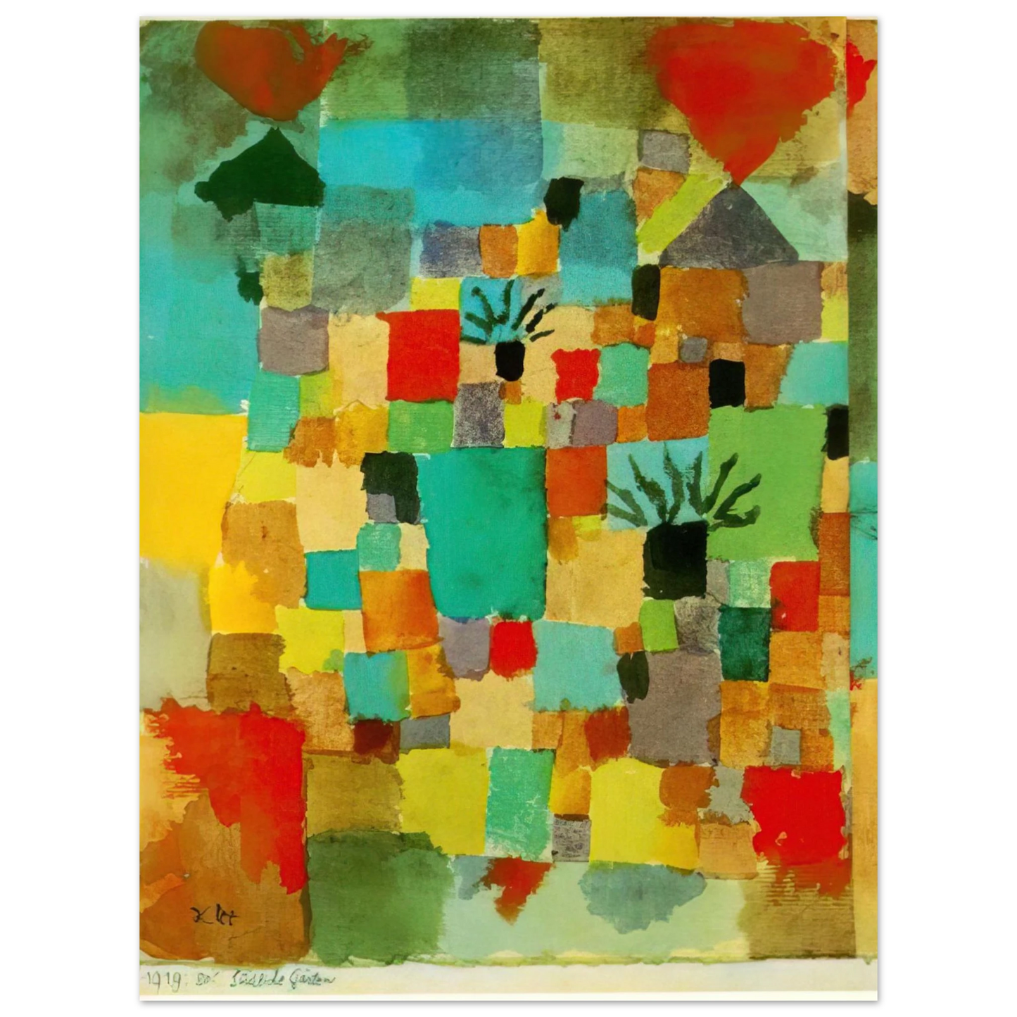 Paul Klee - SOUTHERN TUNISIAN GARDENS 1919 Fine Art Poster - Default Title