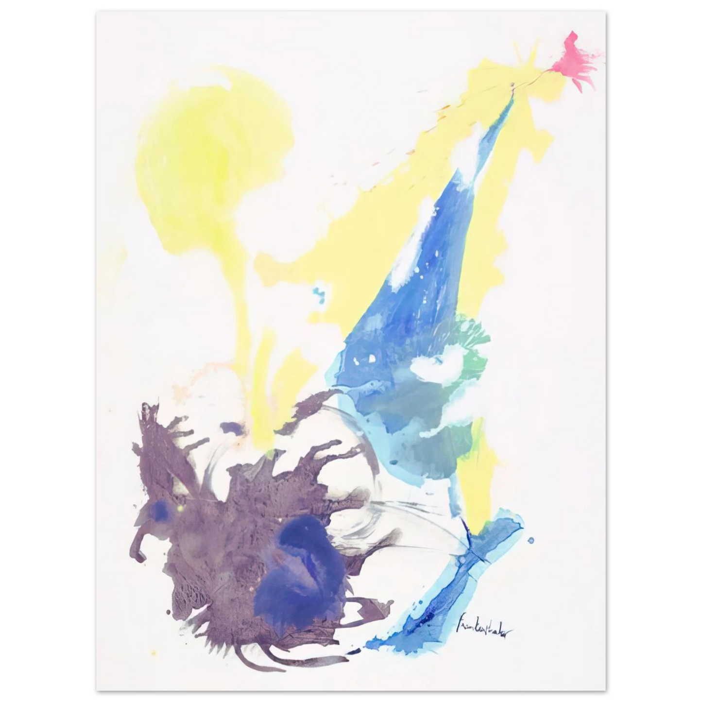 Helen Frankenthaler - Moving Day - 1961 Wall art - 70x100 cm / 28x40 inches - Premium Wooden Framed Poster With Fine Art Paper - Black frame