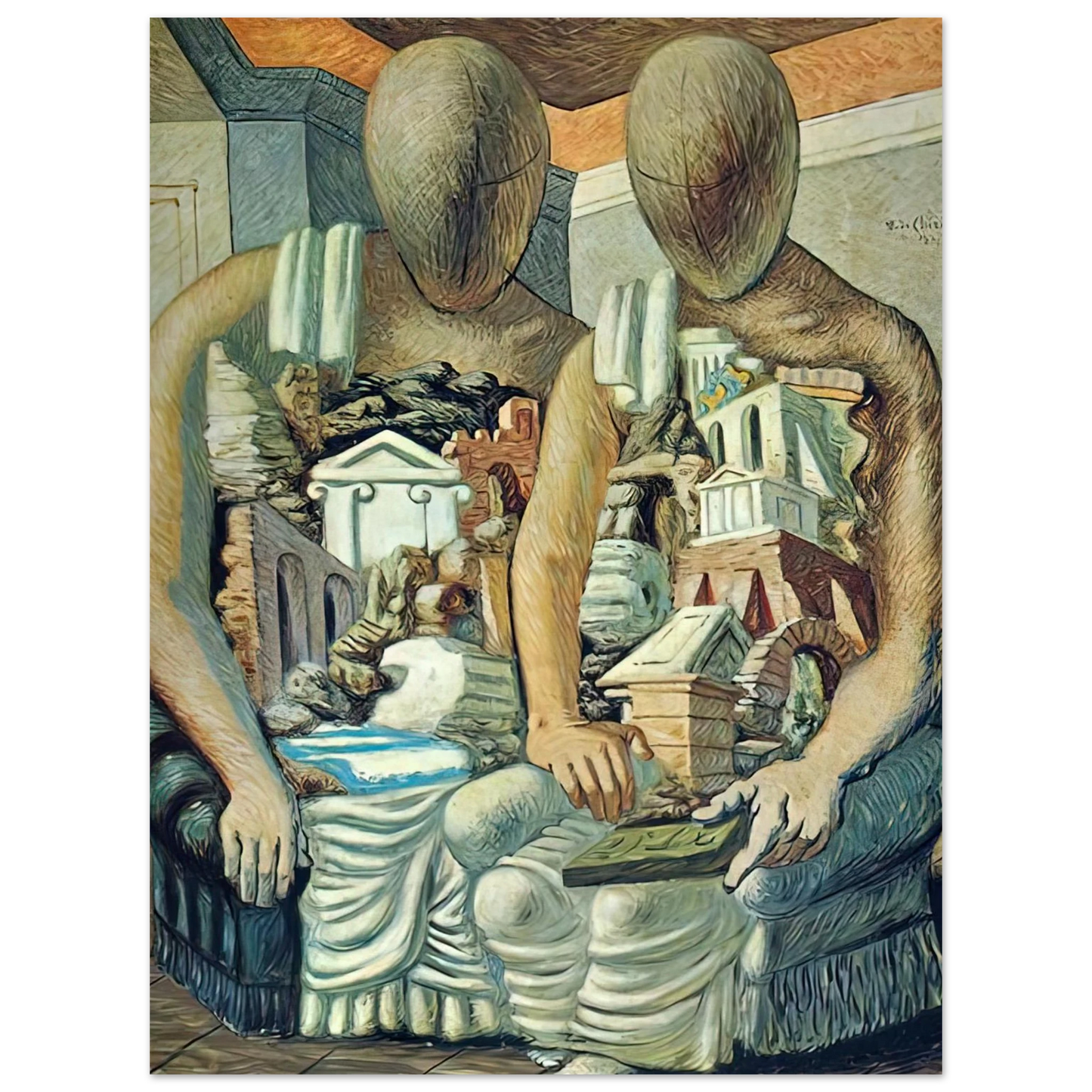 Giorgio de Chirico - THE ARCHAEOLOGISTS 1927 Fine Art Poster - Default Title